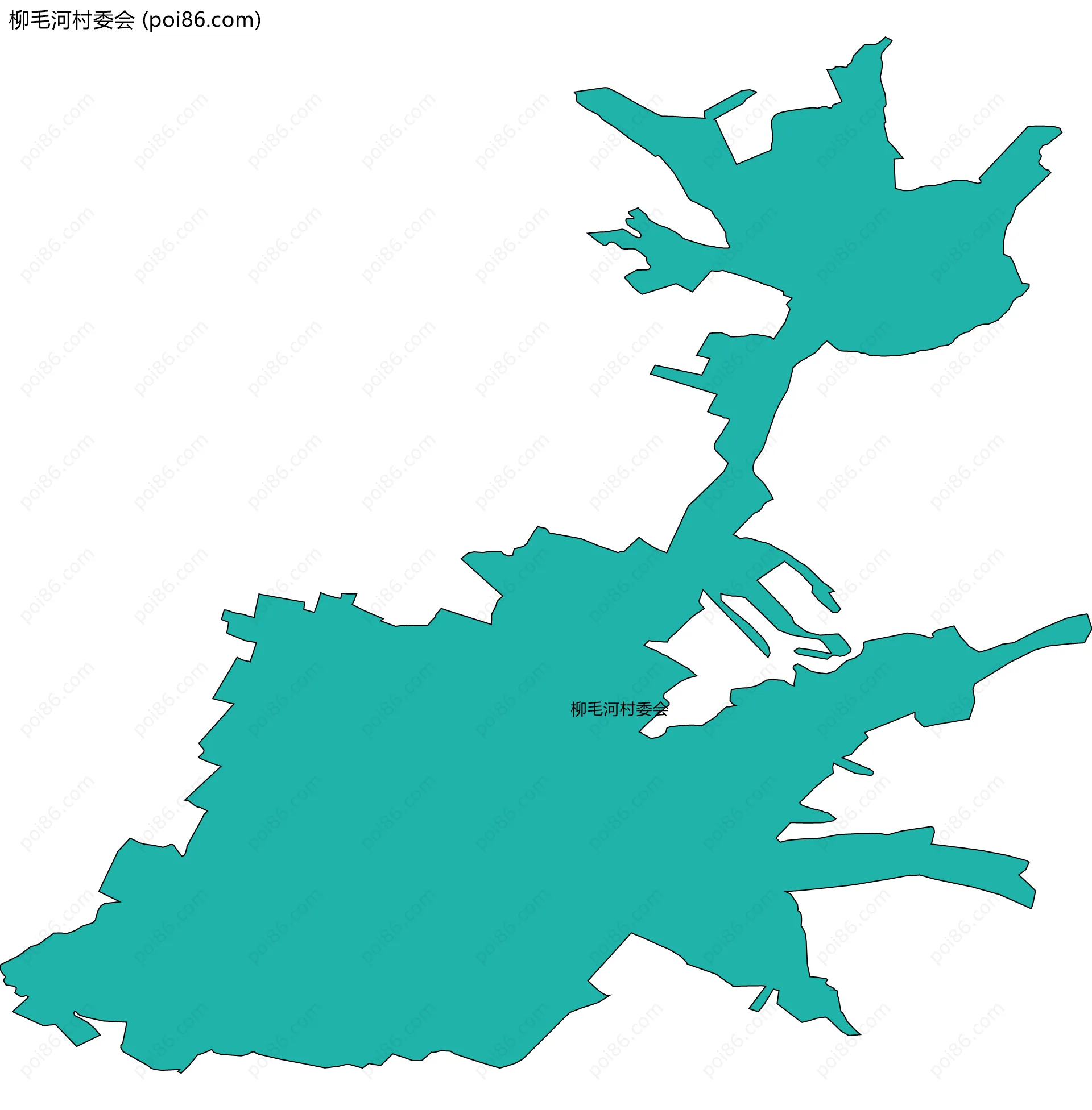 柳毛河村委会边界地图