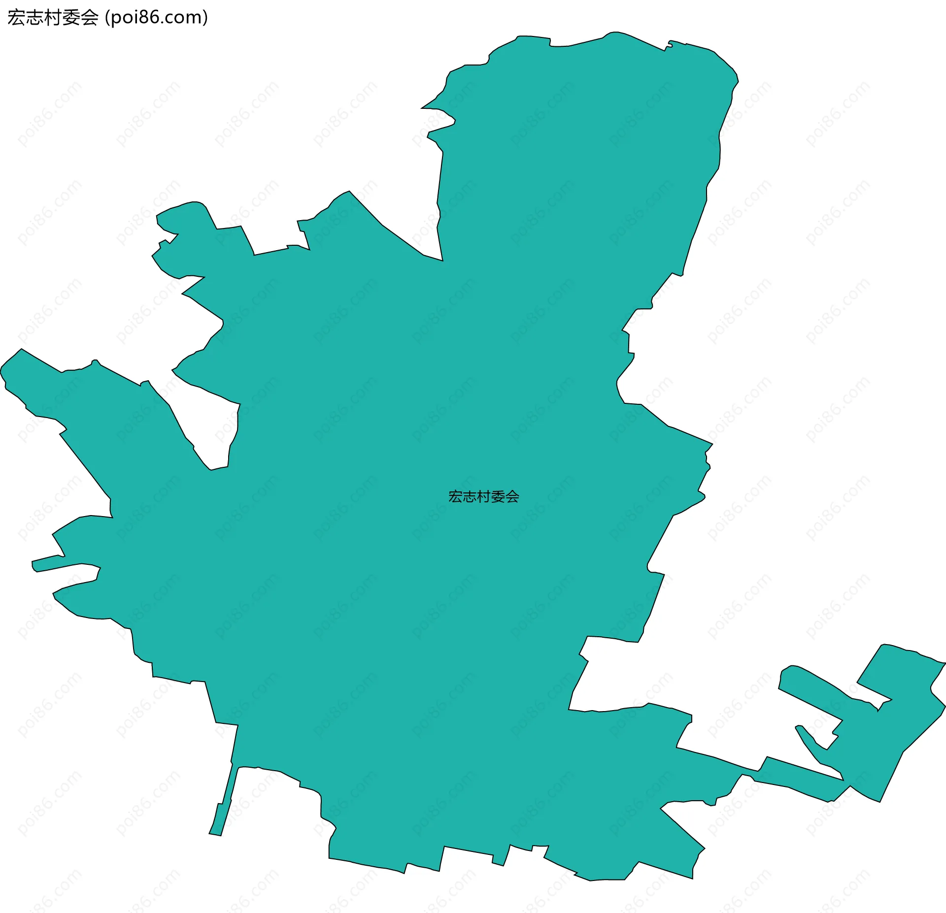宏志村委会边界地图