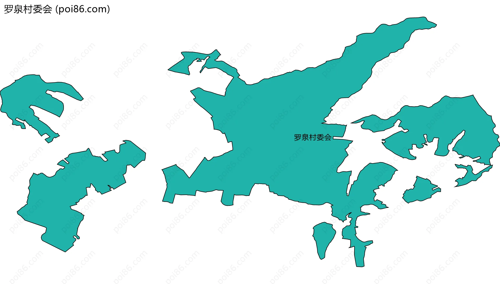 罗泉村委会边界地图
