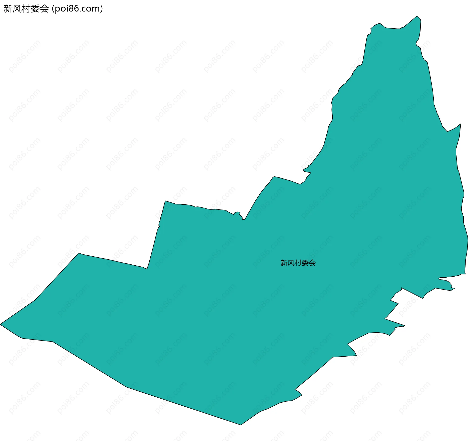 新风村委会边界地图