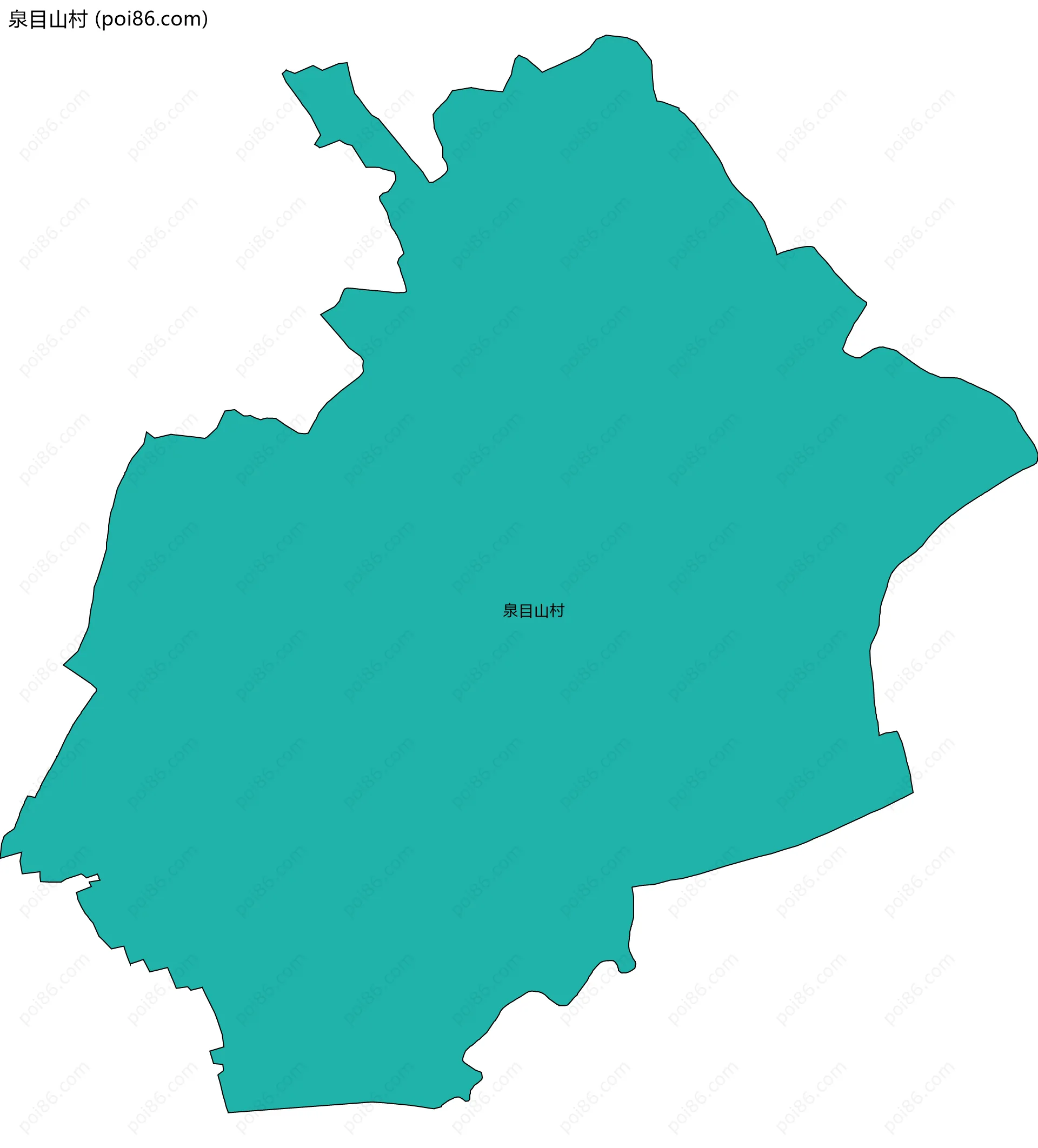 泉目山村边界地图