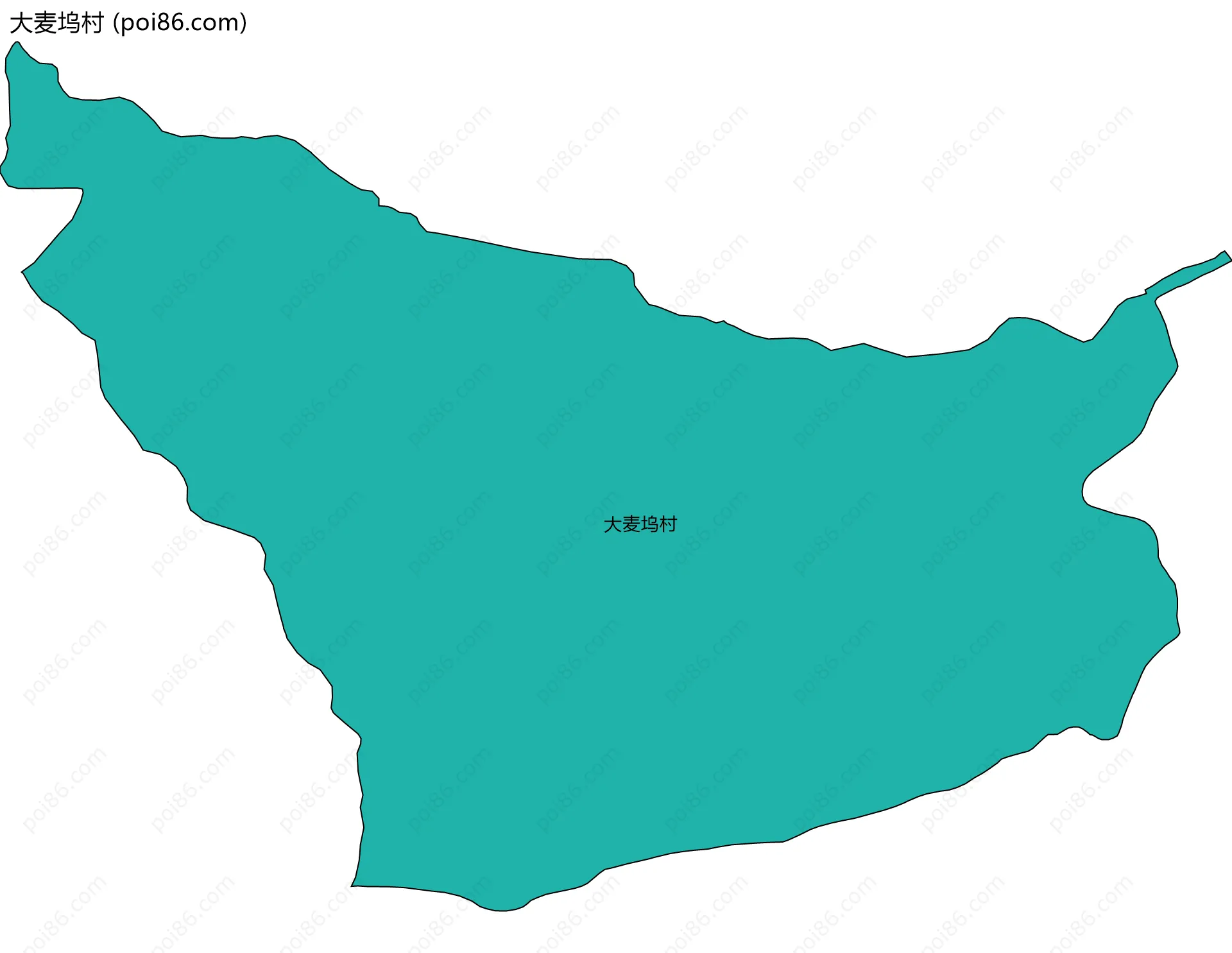大麦坞村边界地图