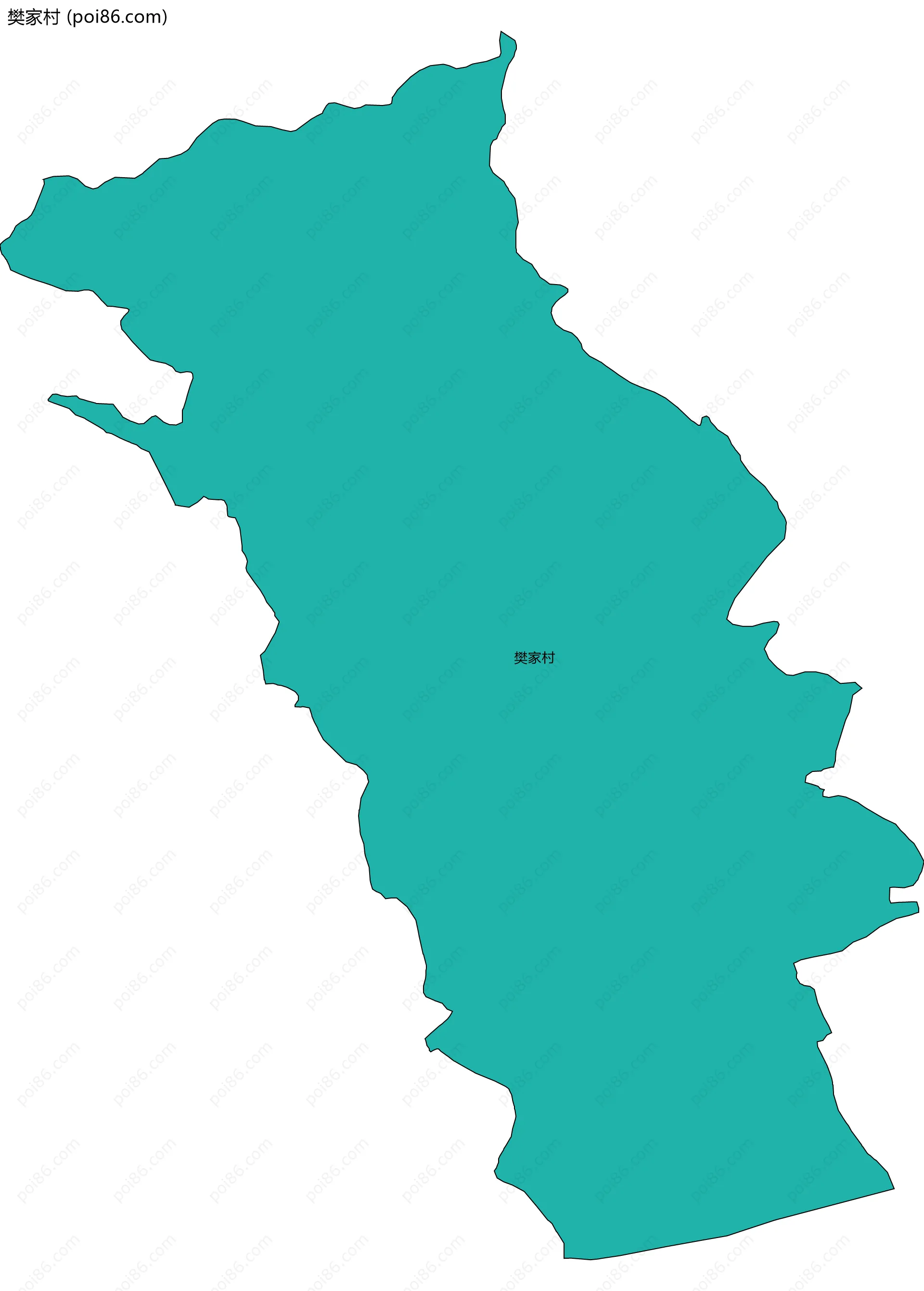 樊家村边界地图