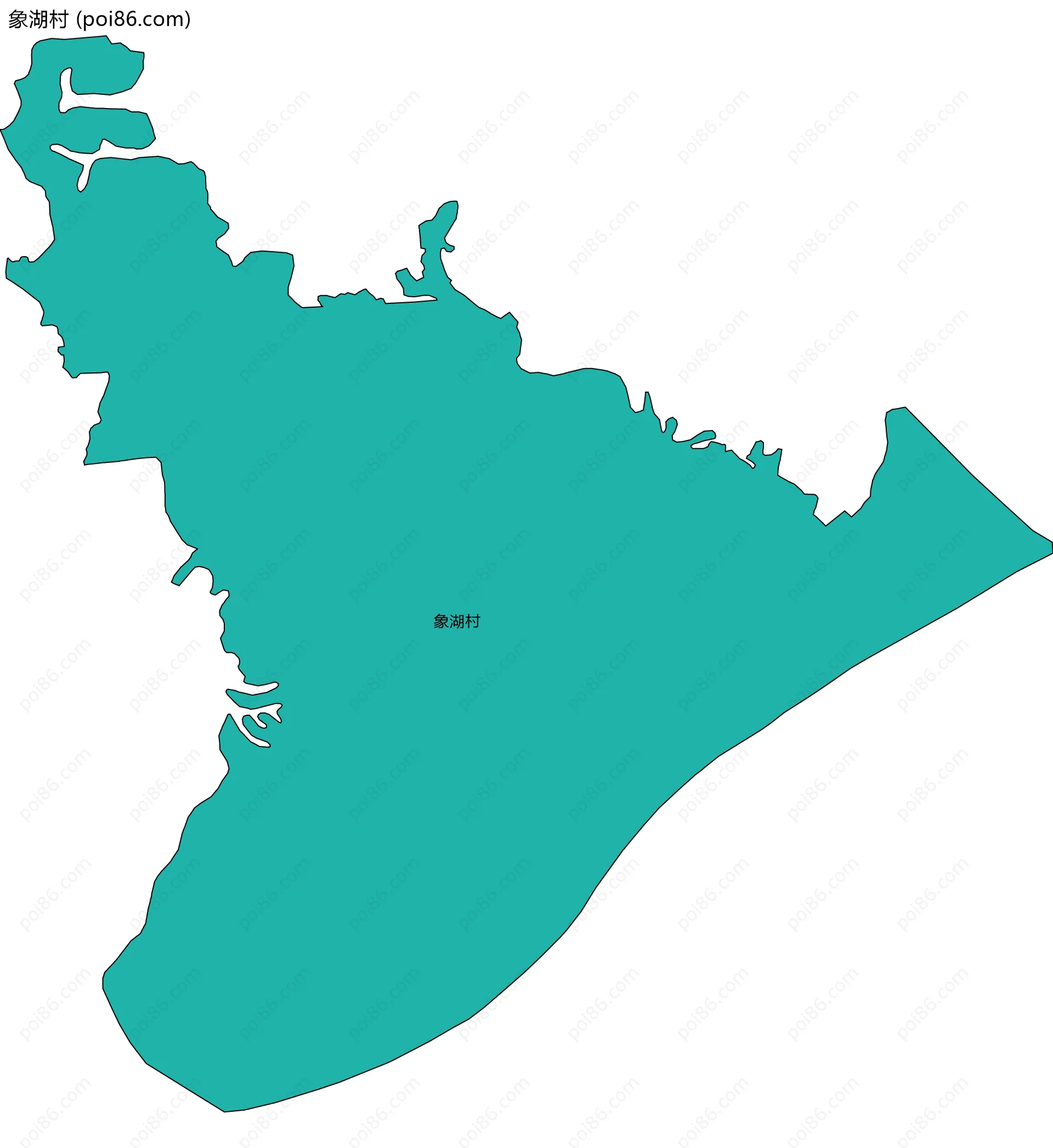 象湖村边界地图