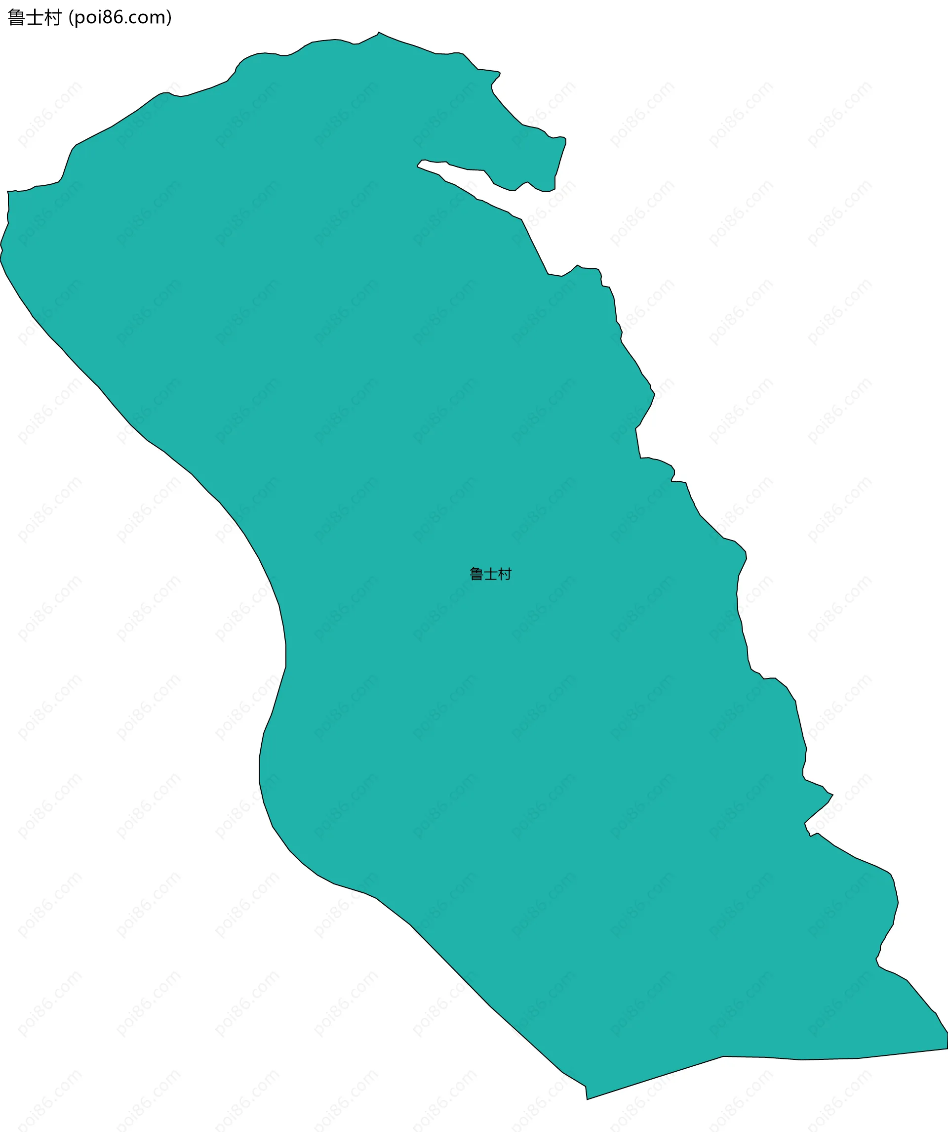 鲁士村边界地图