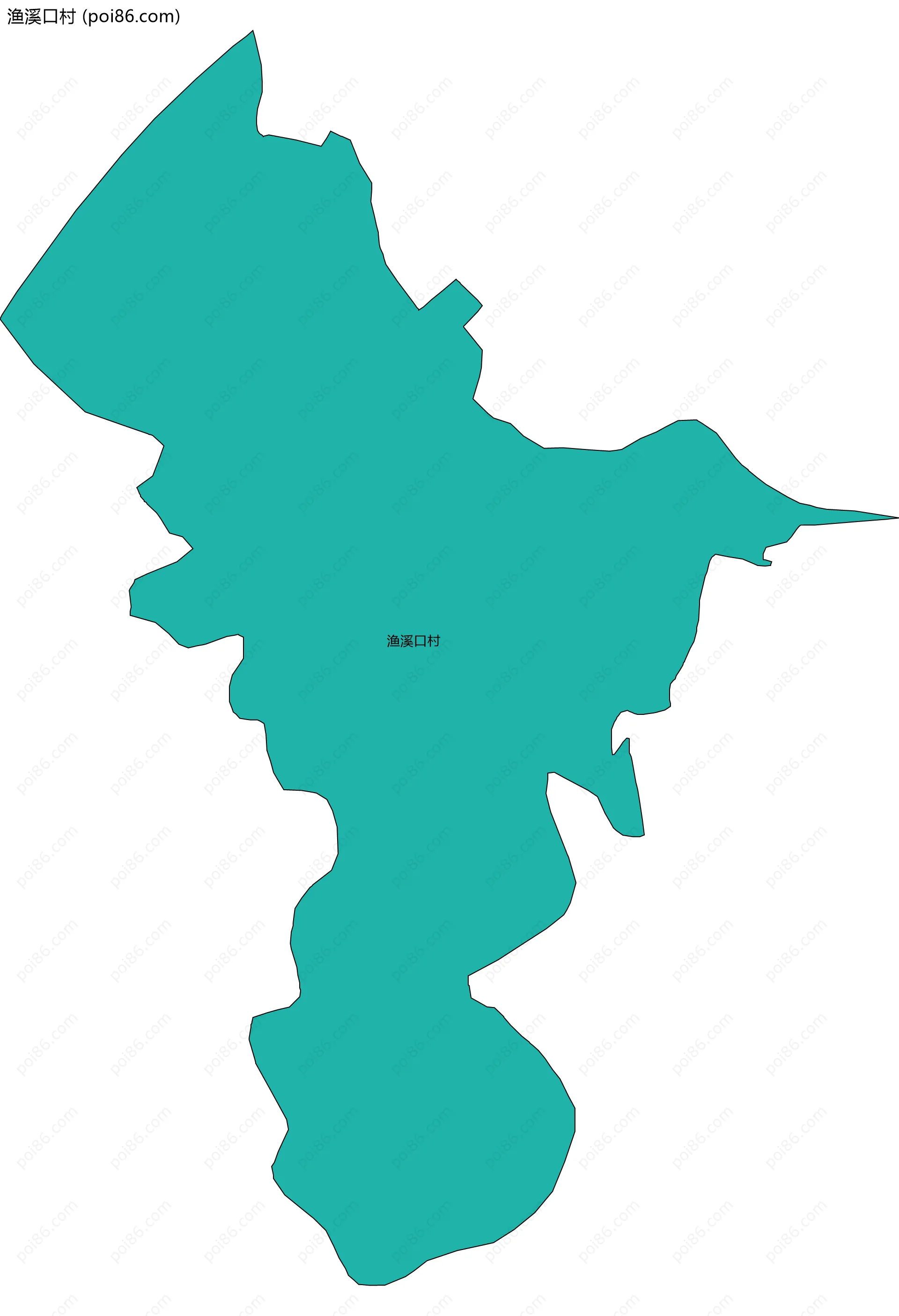 渔溪口村边界地图