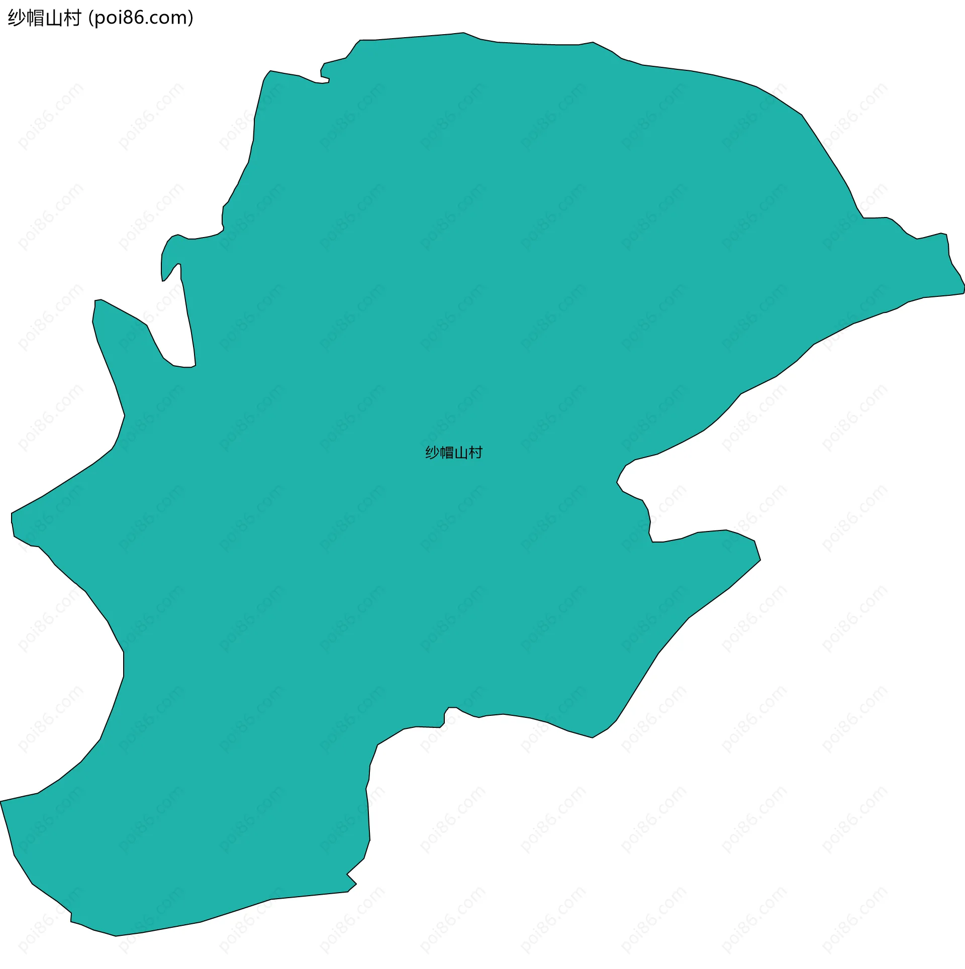 纱帽山村边界地图
