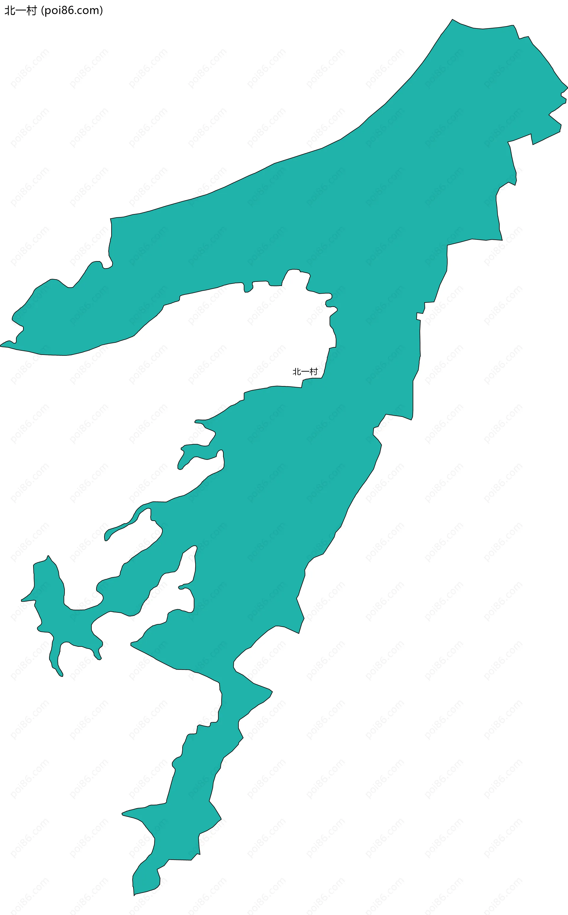 北一村边界地图