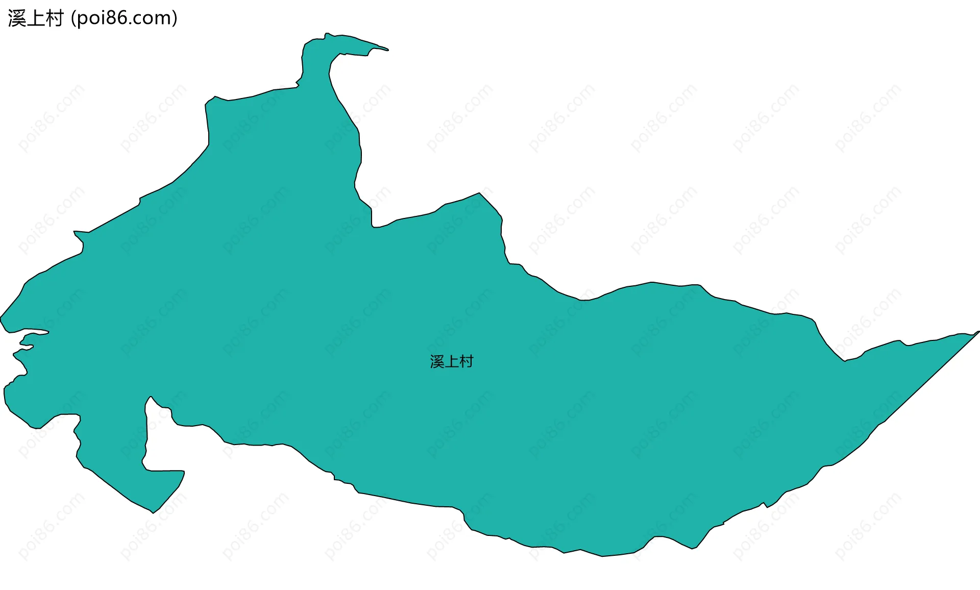 溪上村边界地图