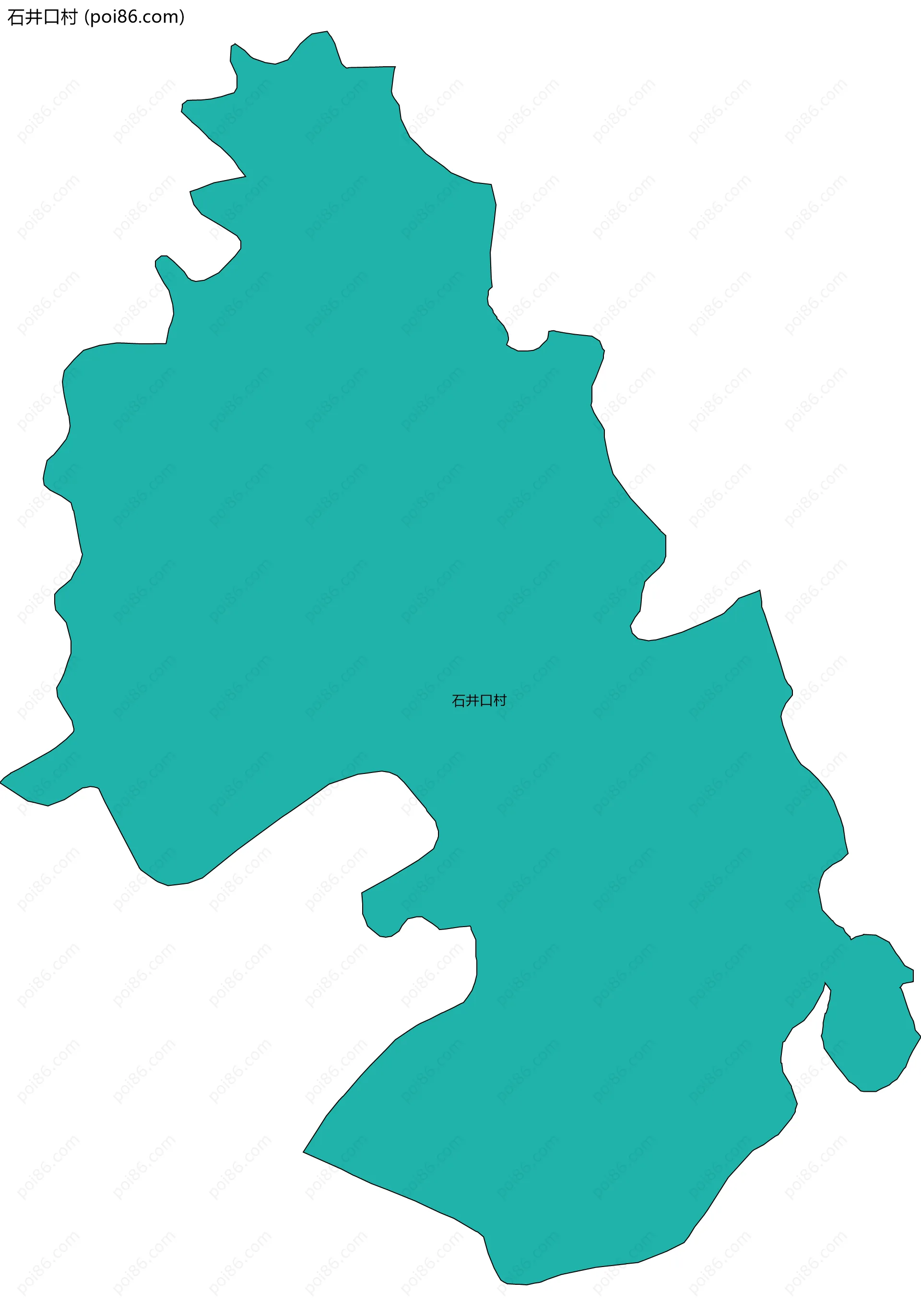 石井口村边界地图