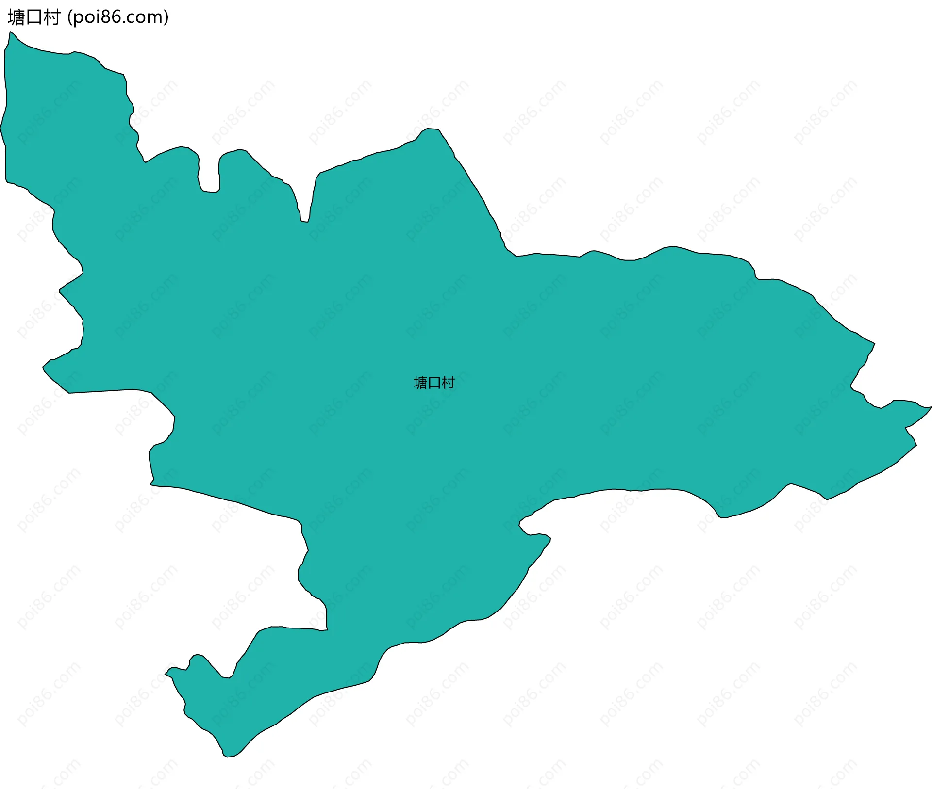 塘口村边界地图