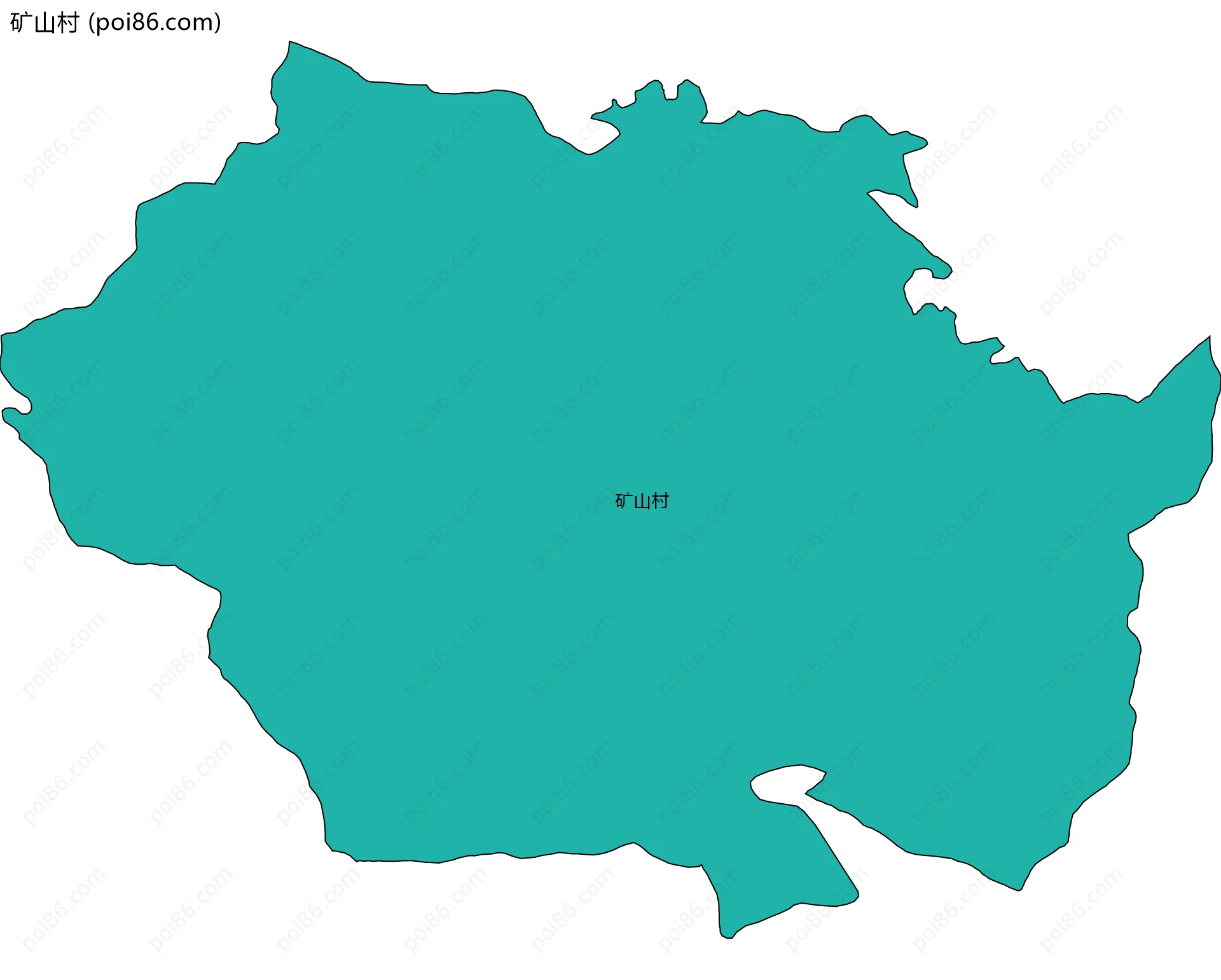 矿山村边界地图