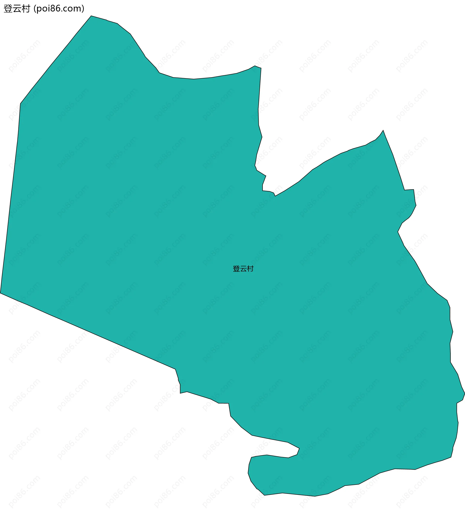 登云村边界地图