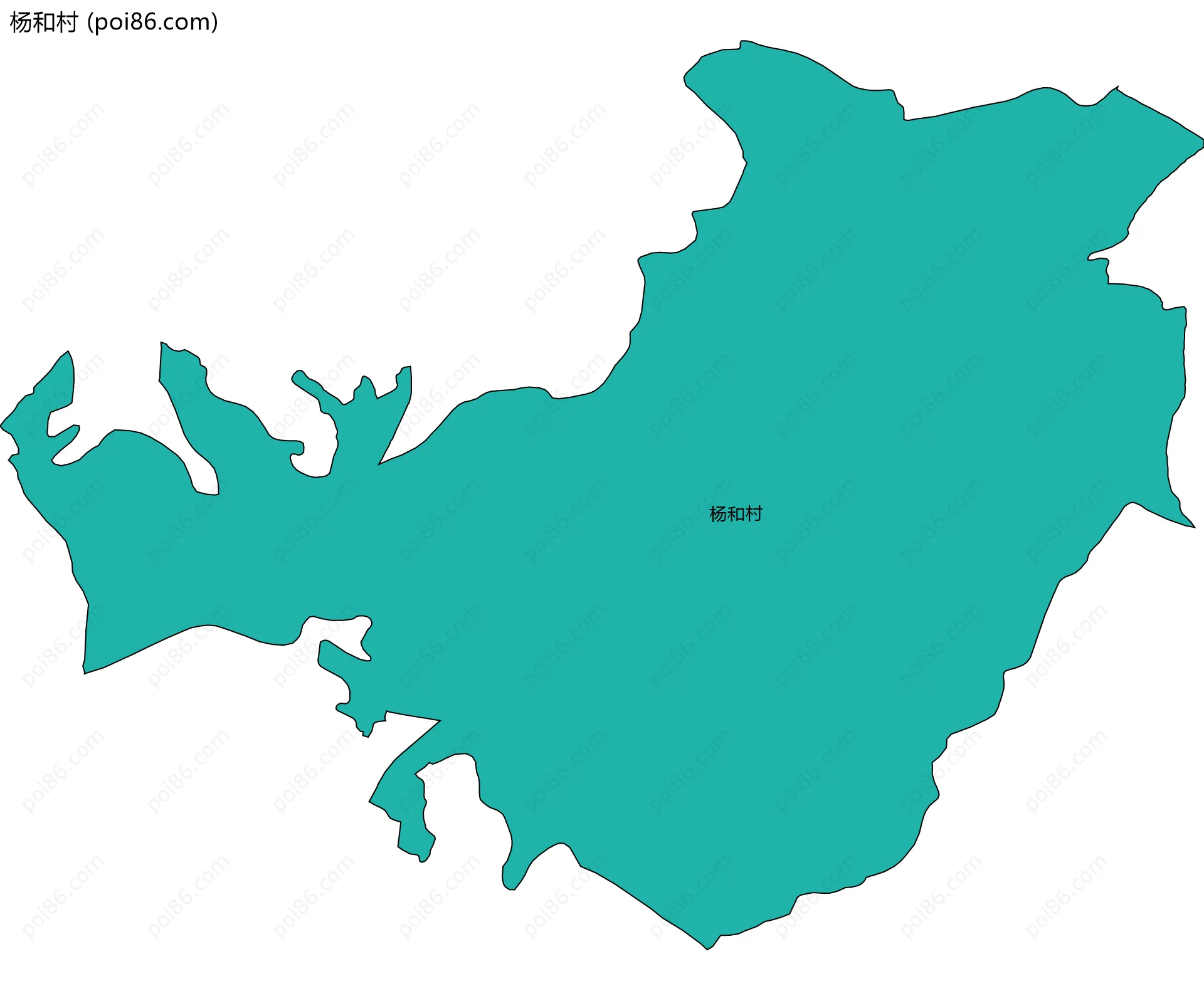 杨和村边界地图