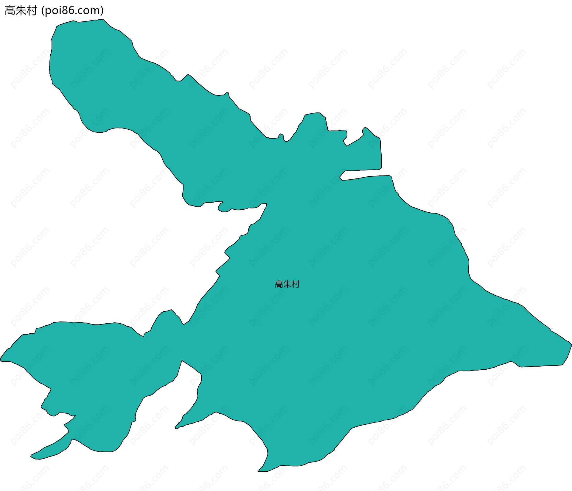 高朱村边界地图