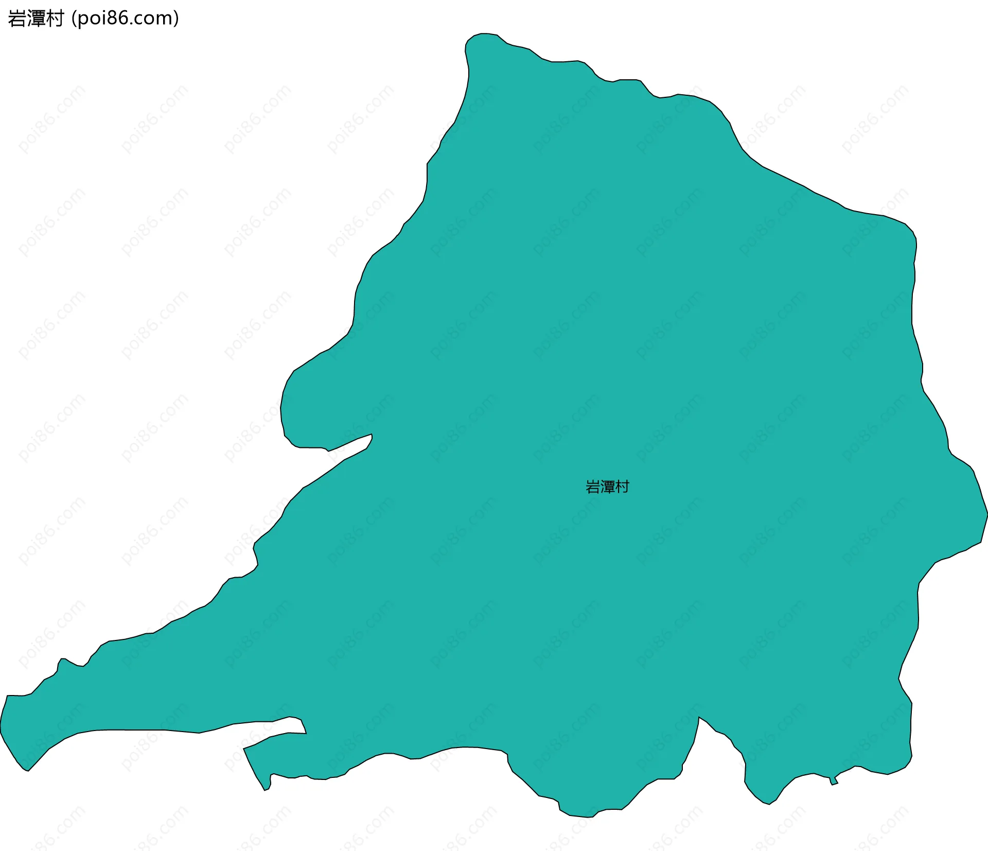 岩潭村边界地图