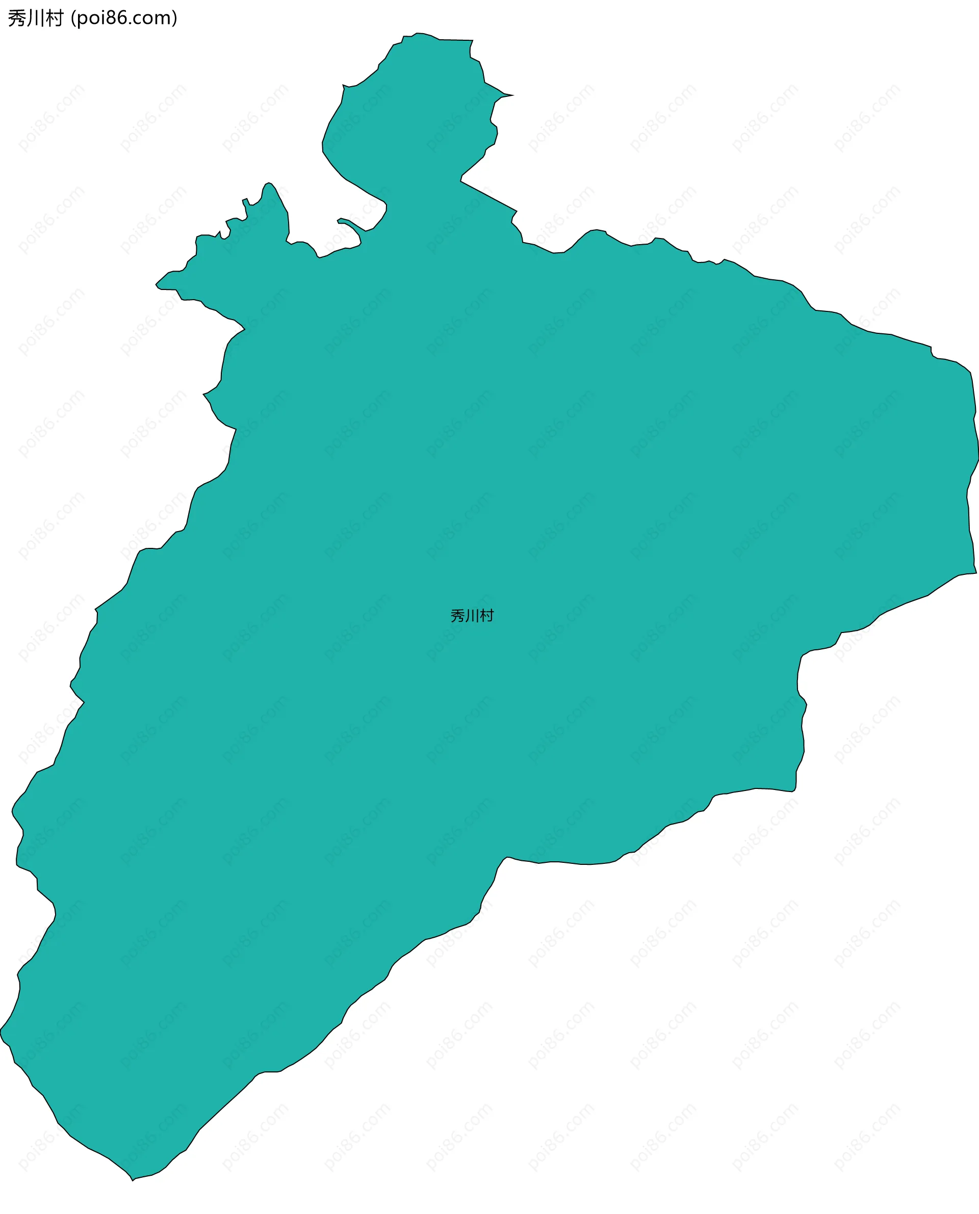 秀川村边界地图