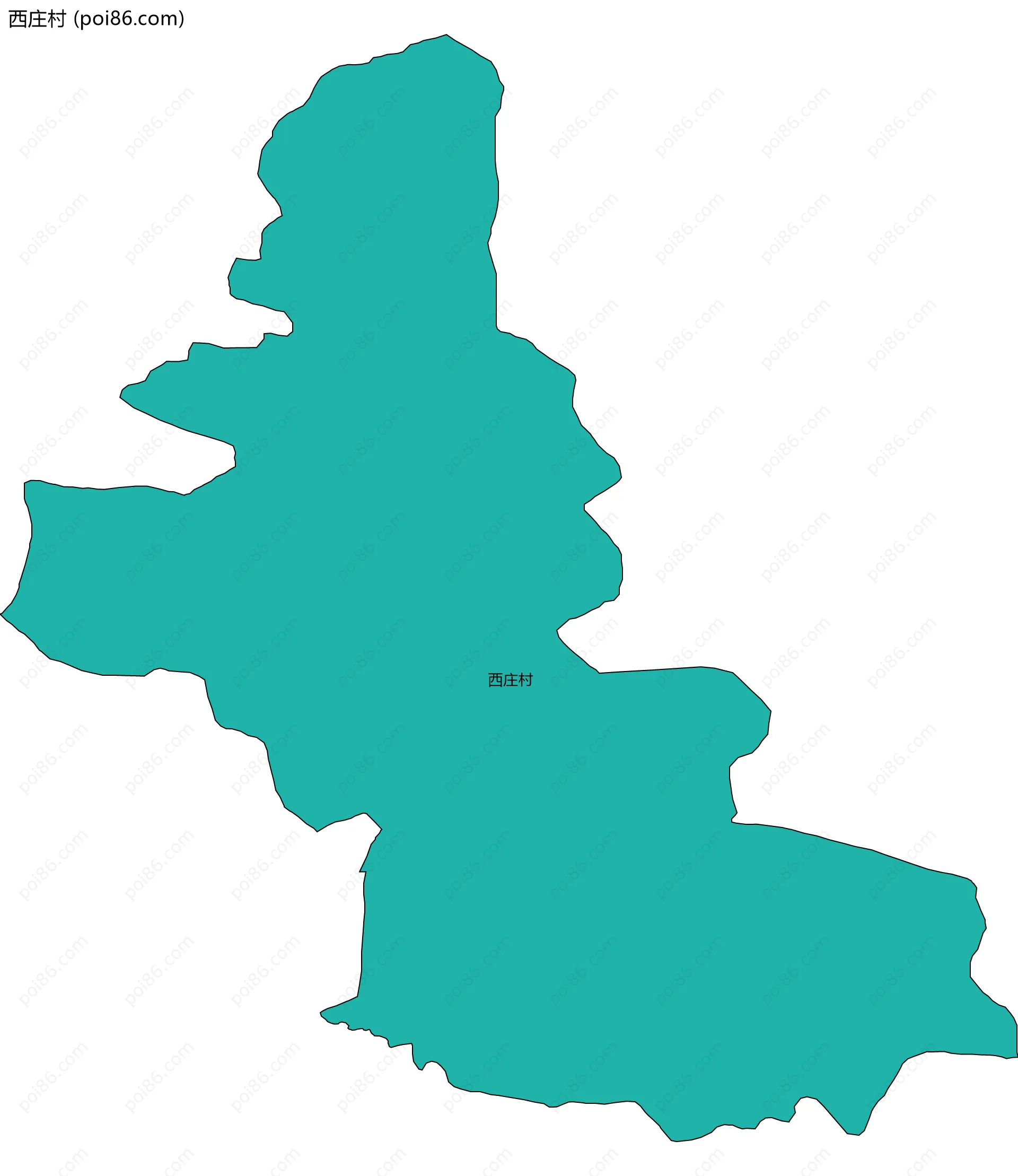 西庄村边界地图