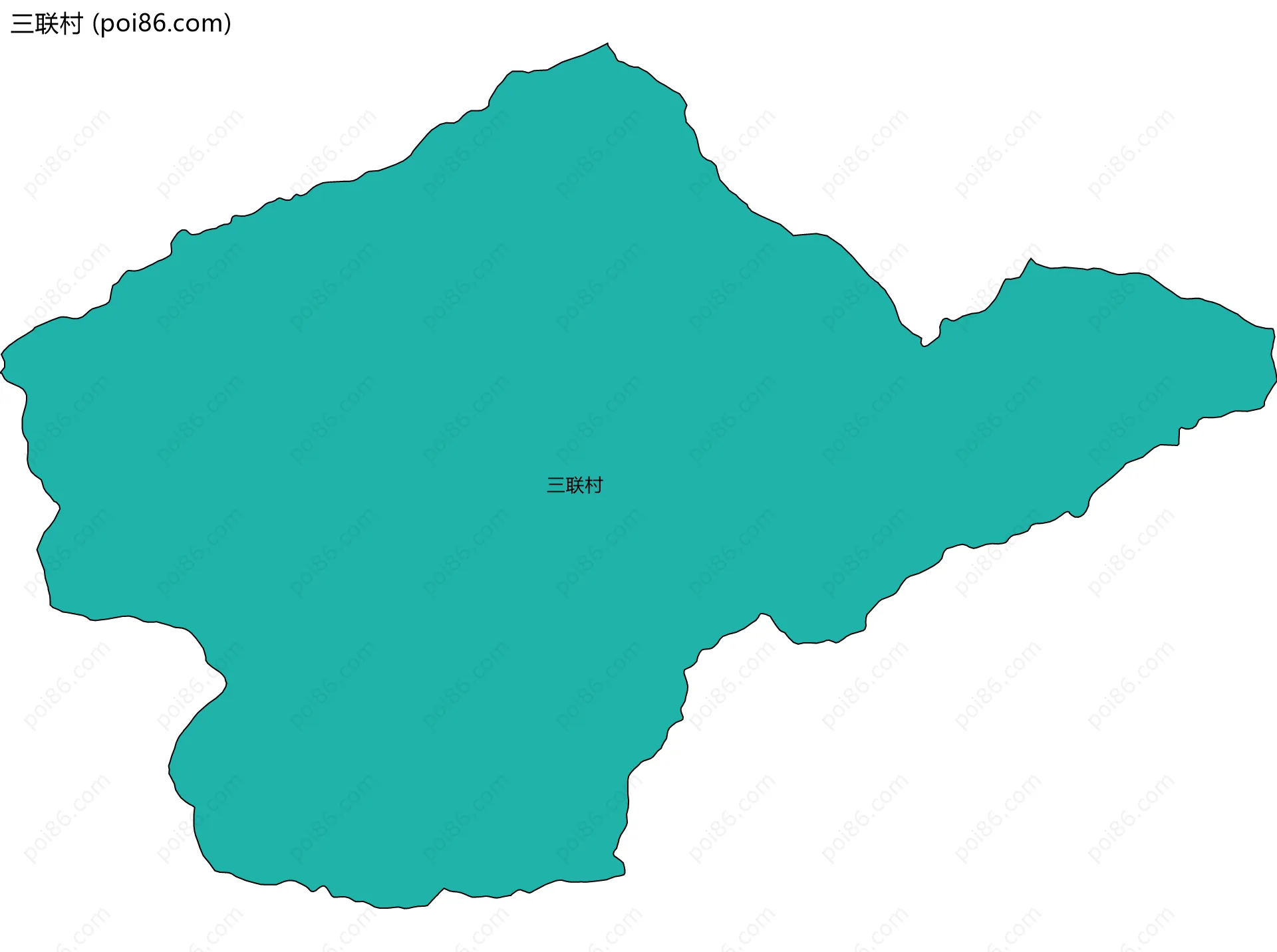 三联村边界地图