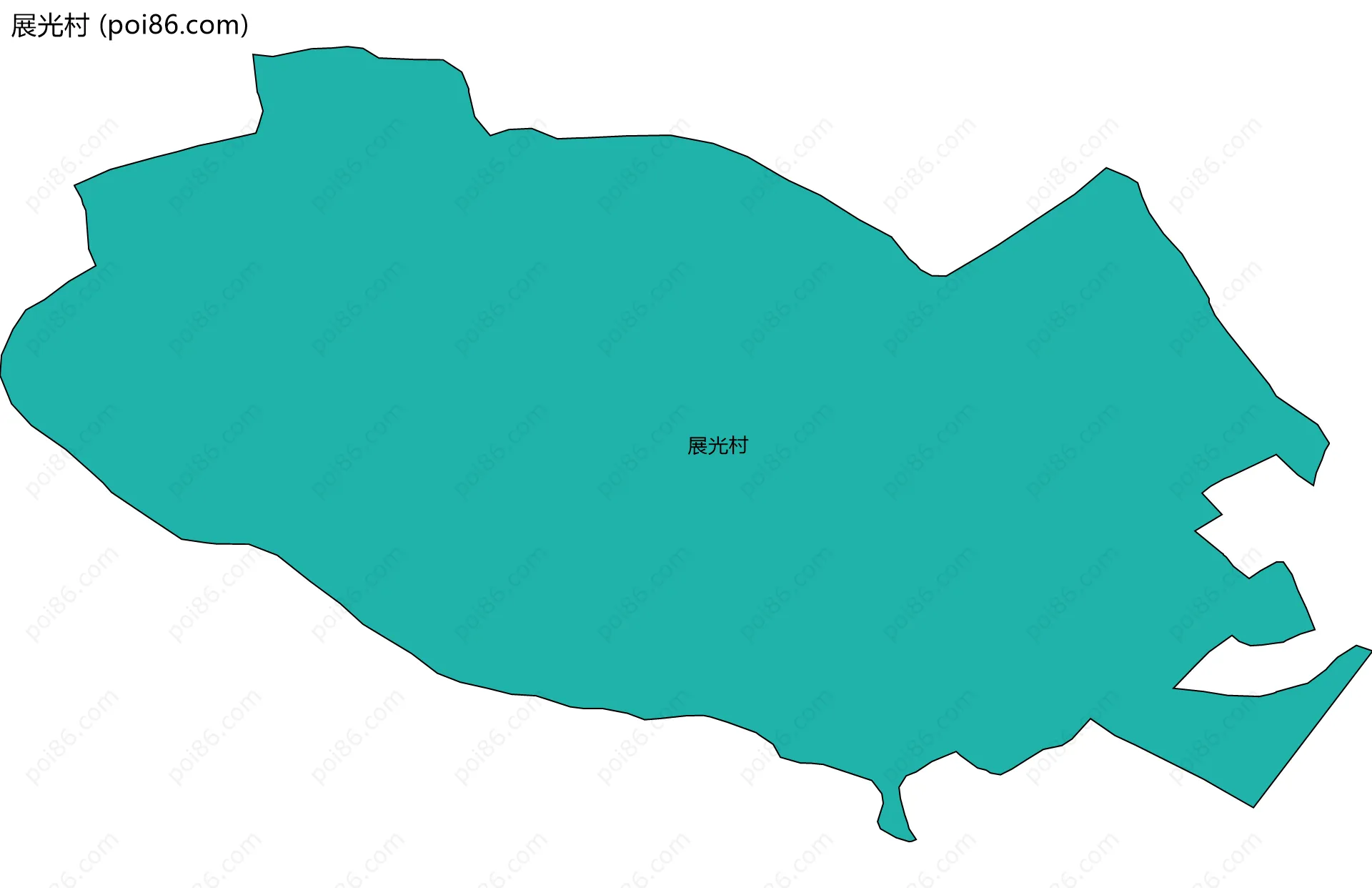 展光村边界地图