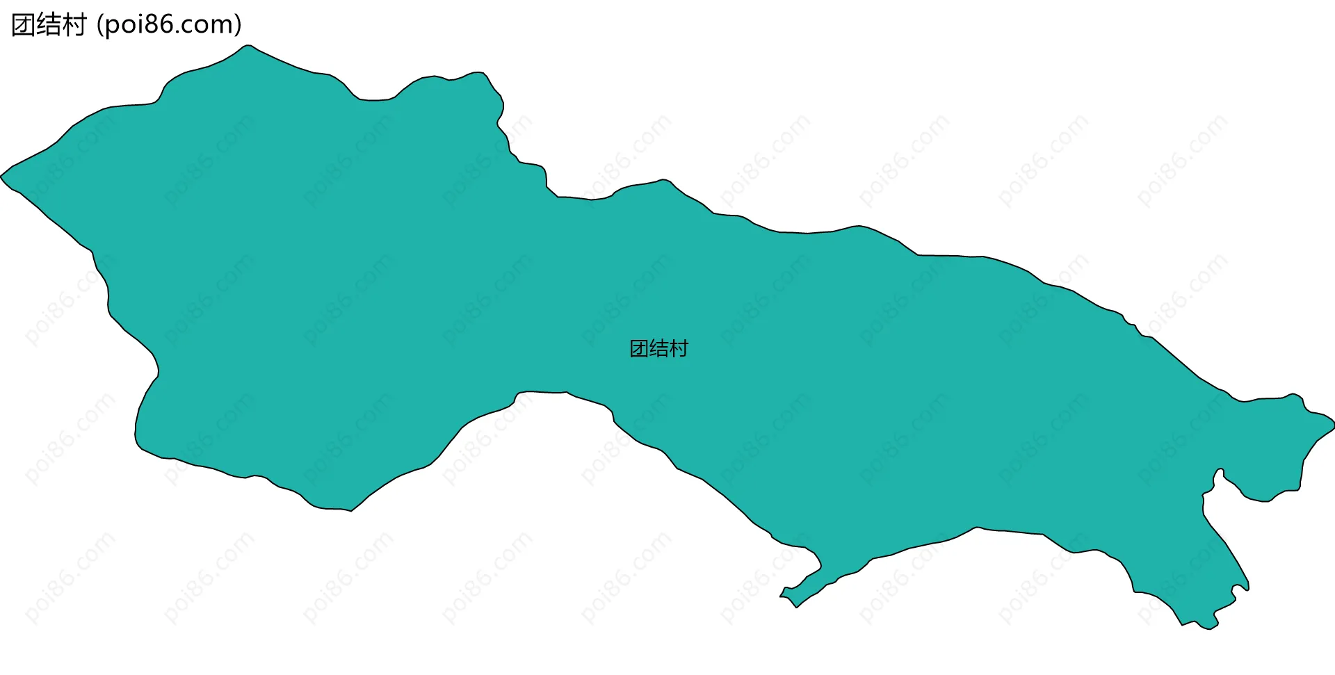 团结村边界地图