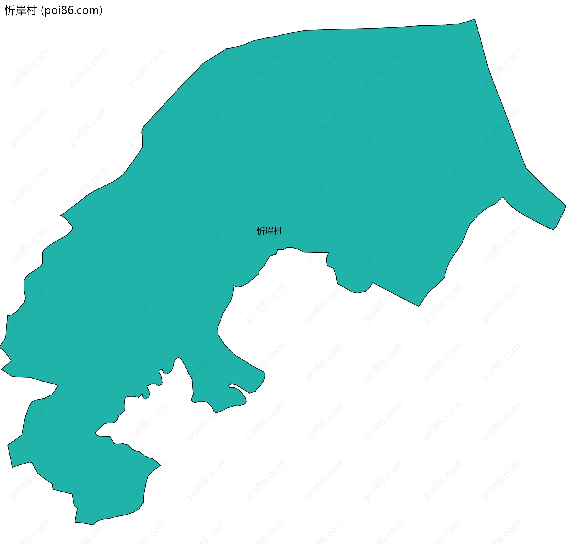 忻岸村边界地图