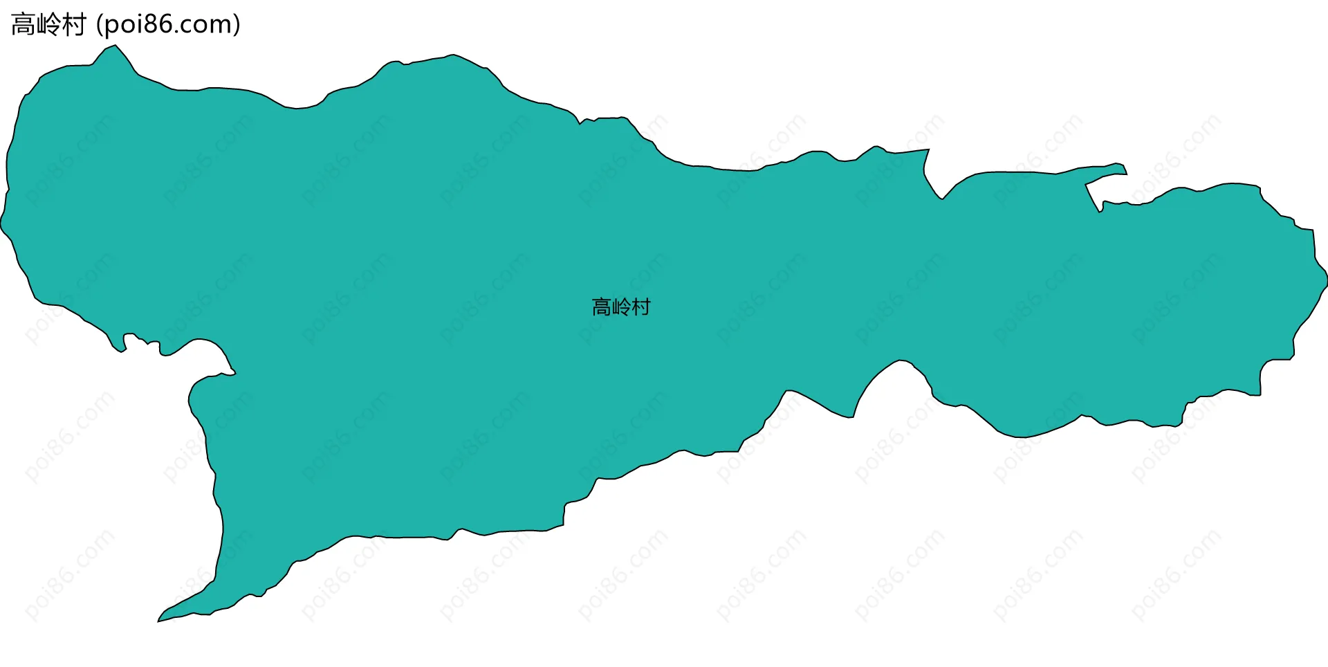 高岭村边界地图
