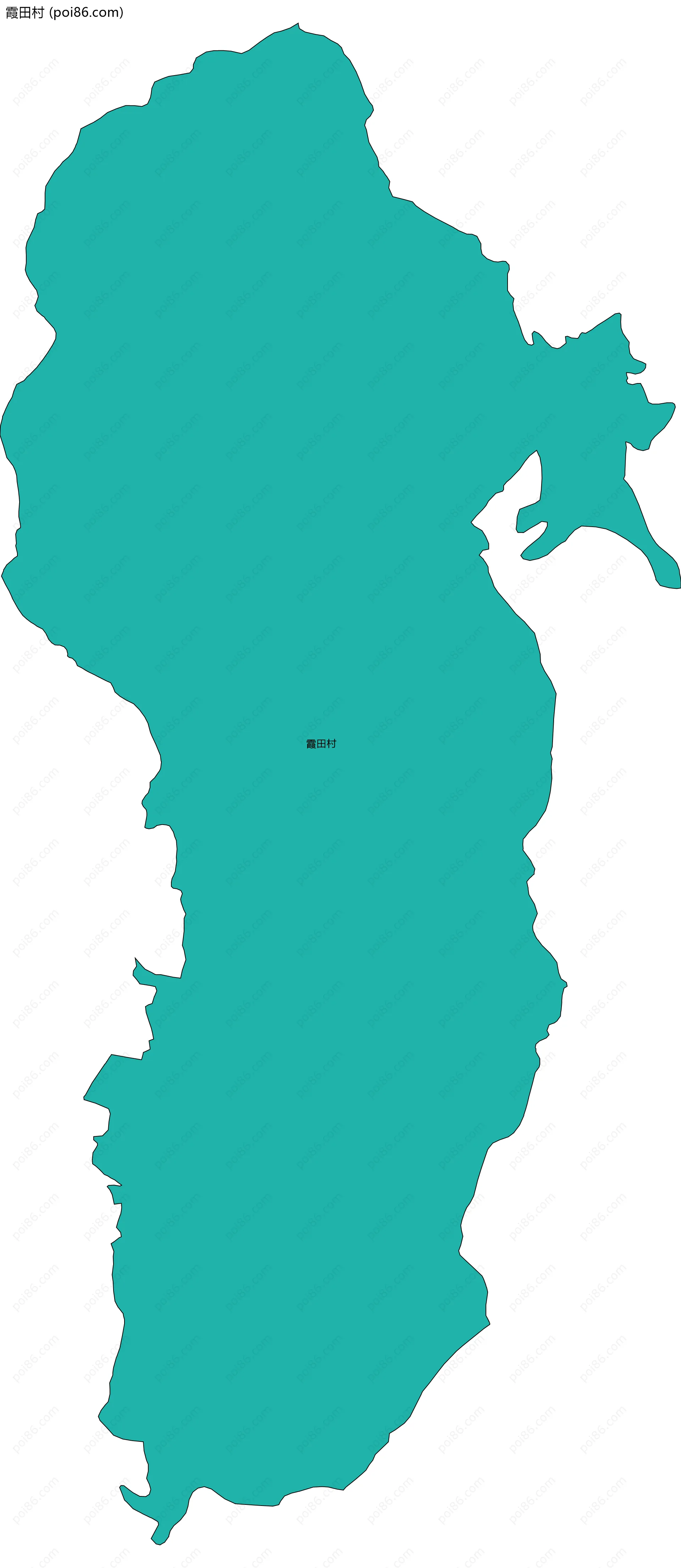 霞田村边界地图