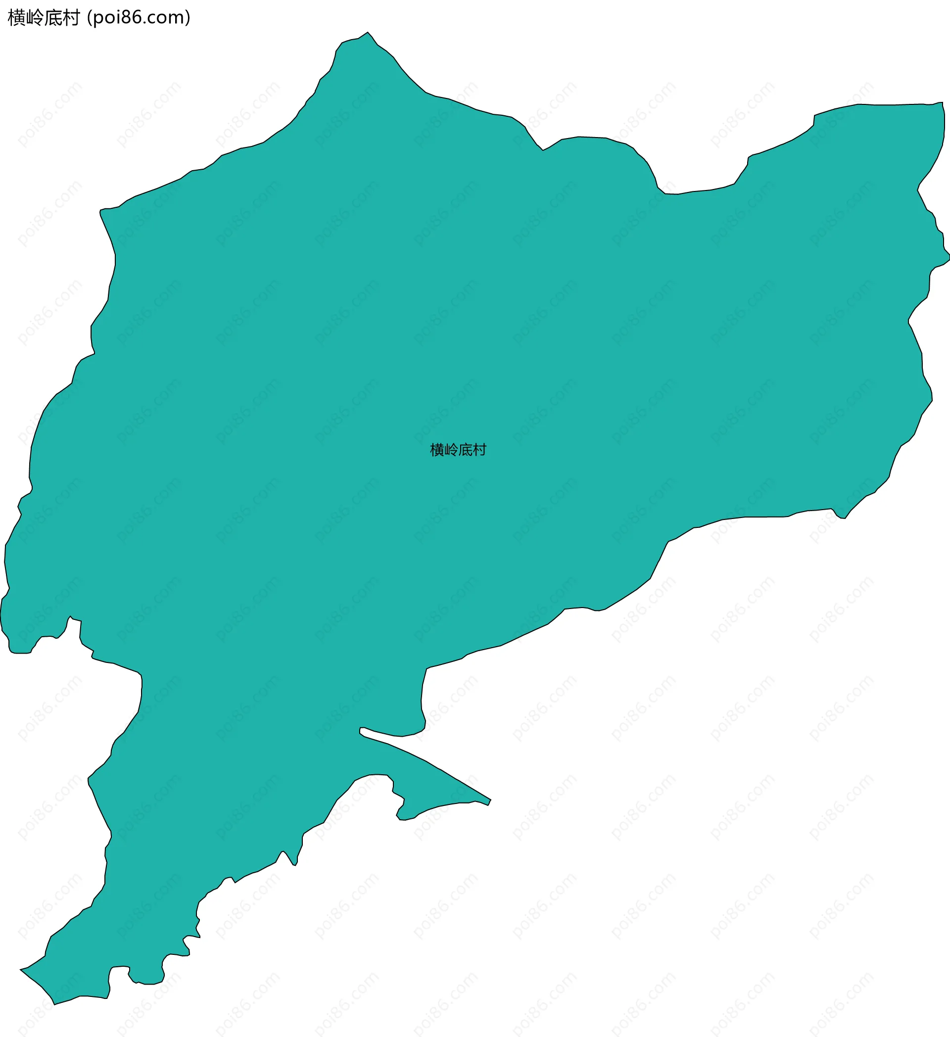 横岭底村边界地图