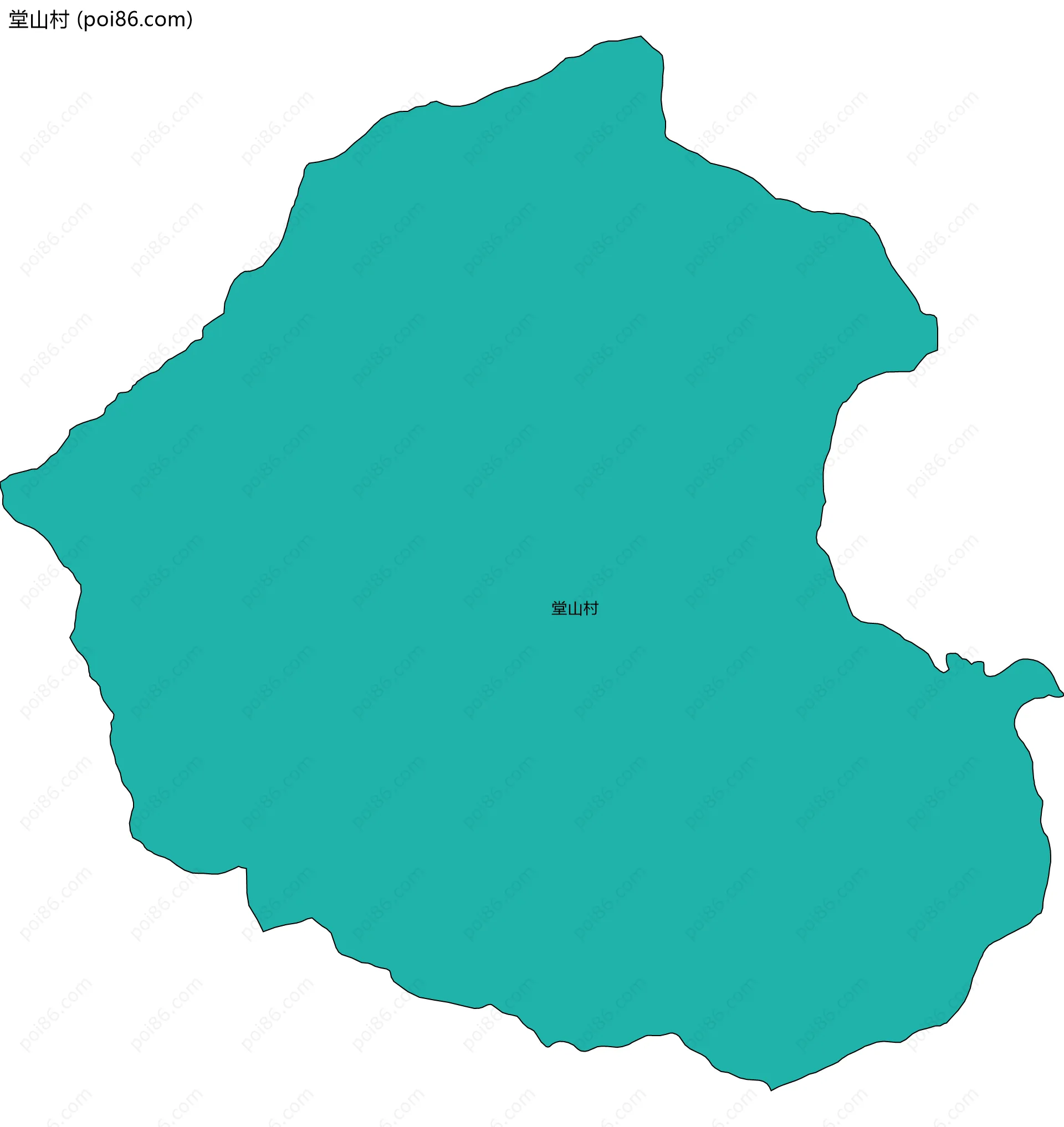 堂山村边界地图