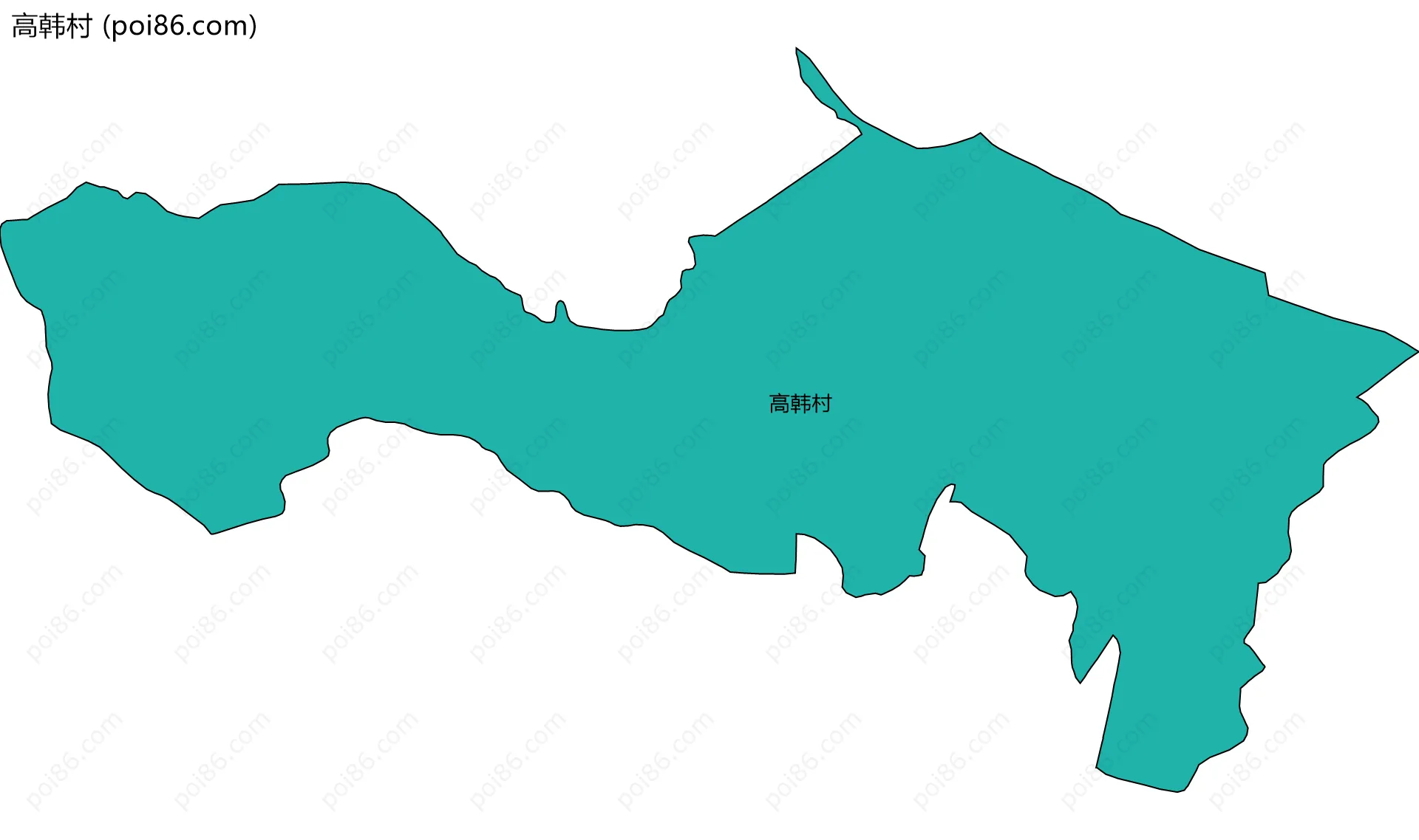 高韩村边界地图