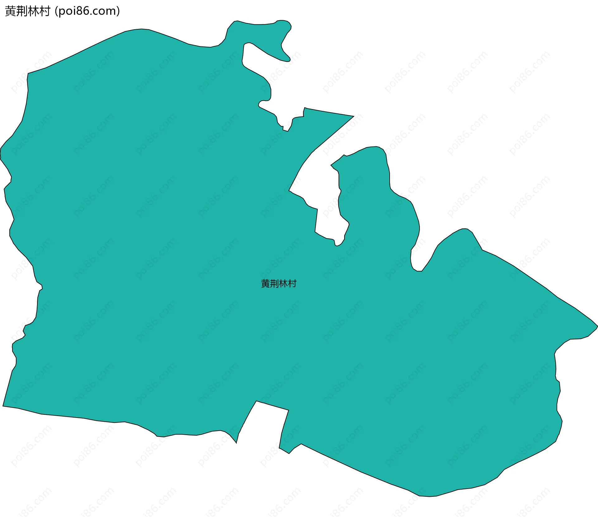 黄荆林村边界地图