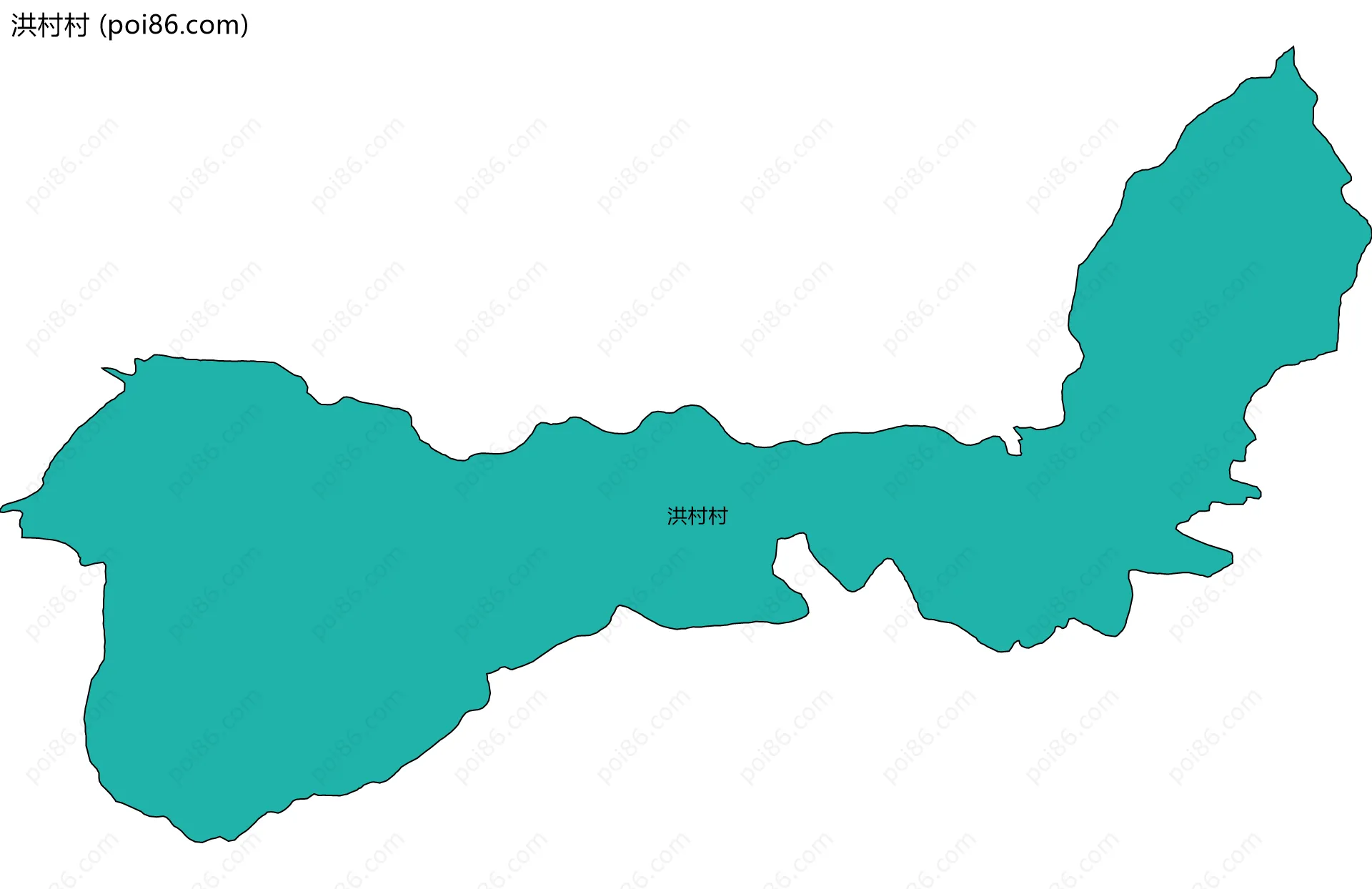 洪村村边界地图