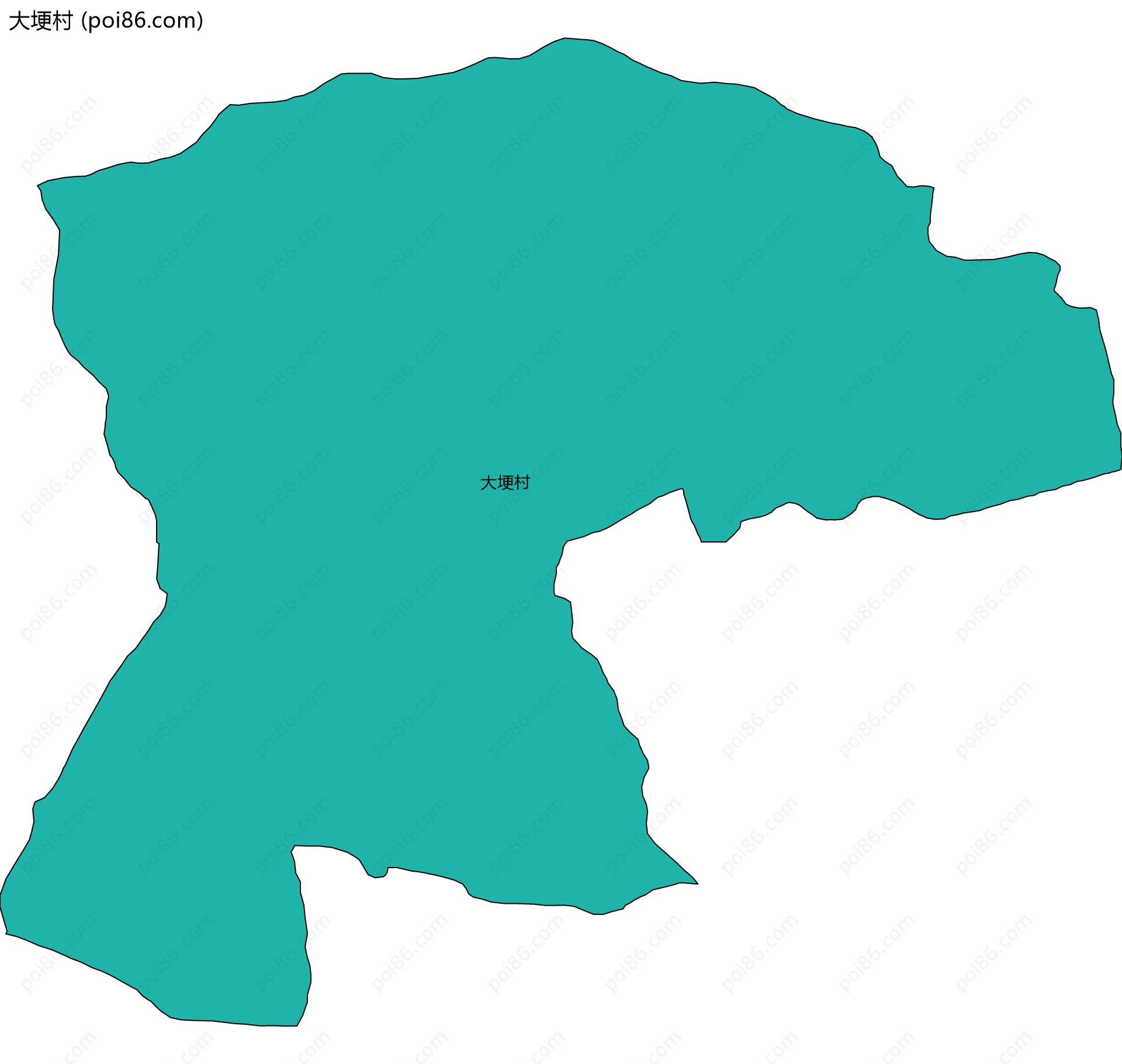 大埂村边界地图