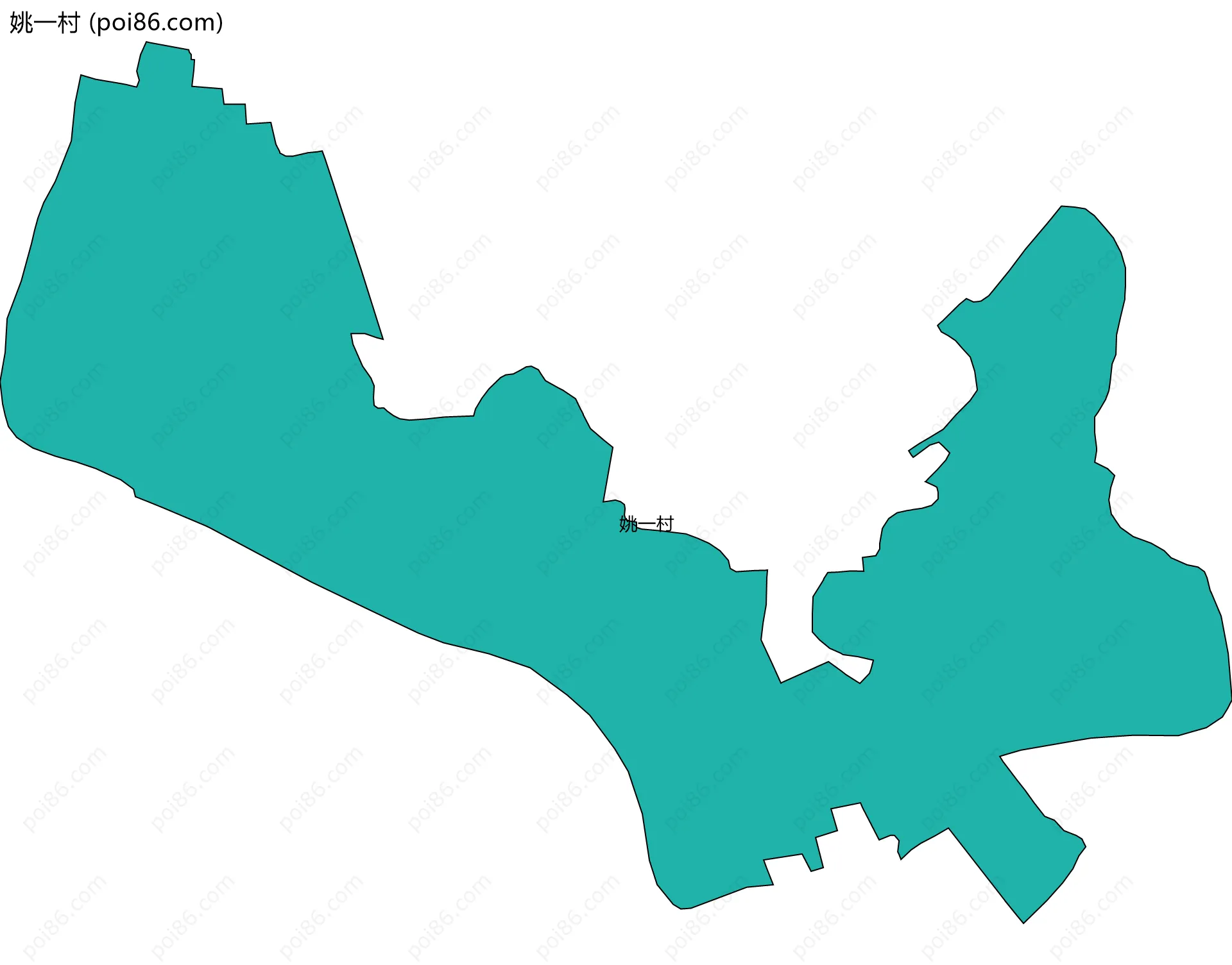 姚一村边界地图