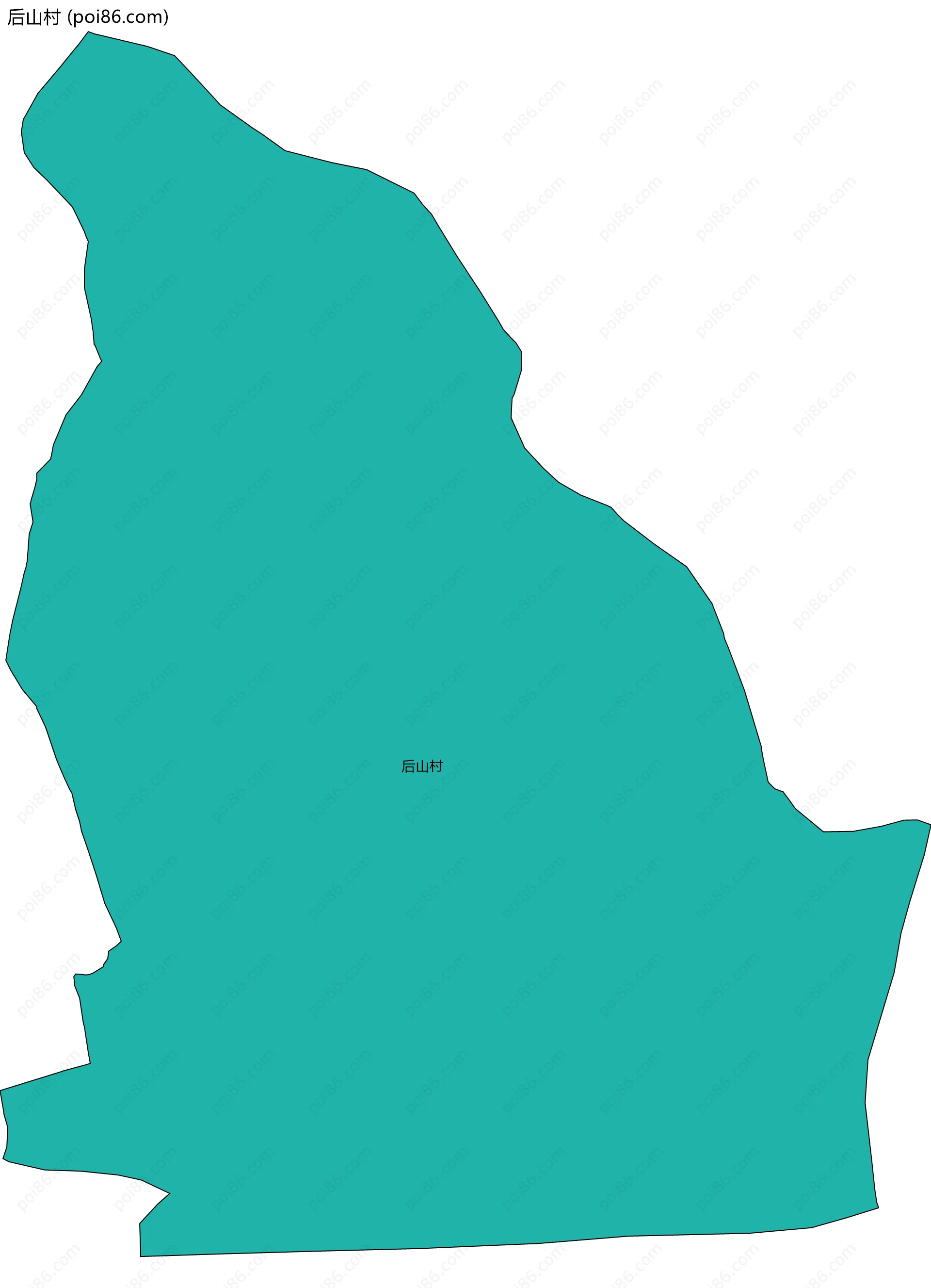 后山村边界地图