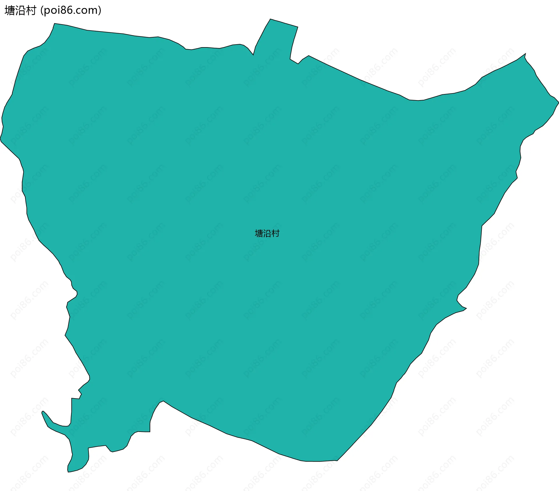 塘沿村边界地图