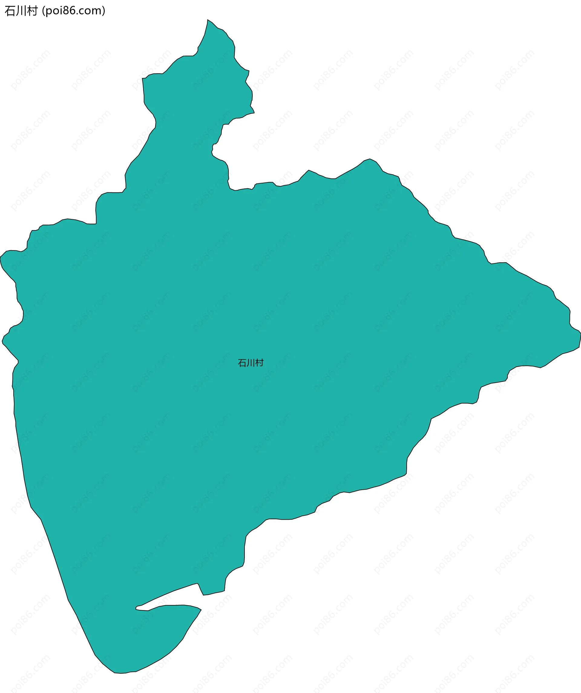 石川村边界地图