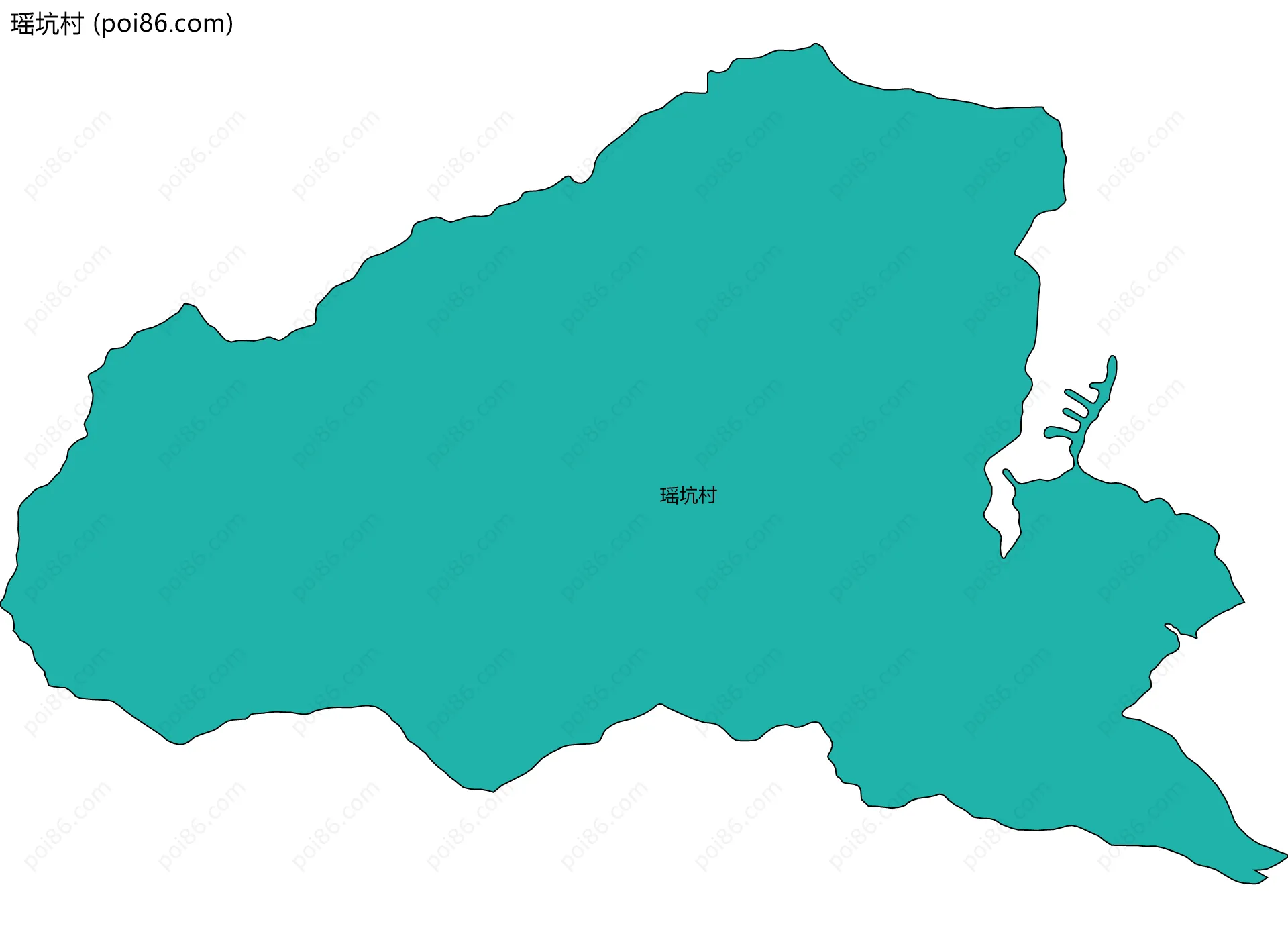 瑶坑村边界地图