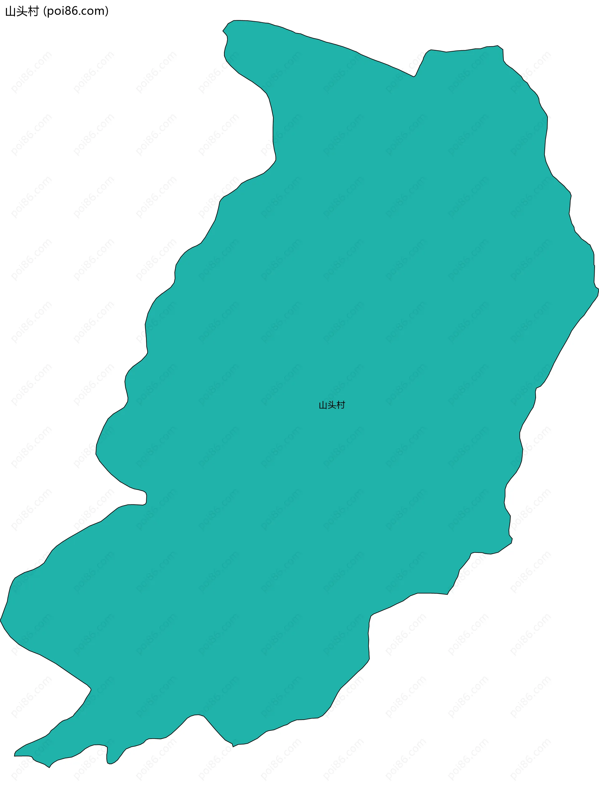 山头村边界地图