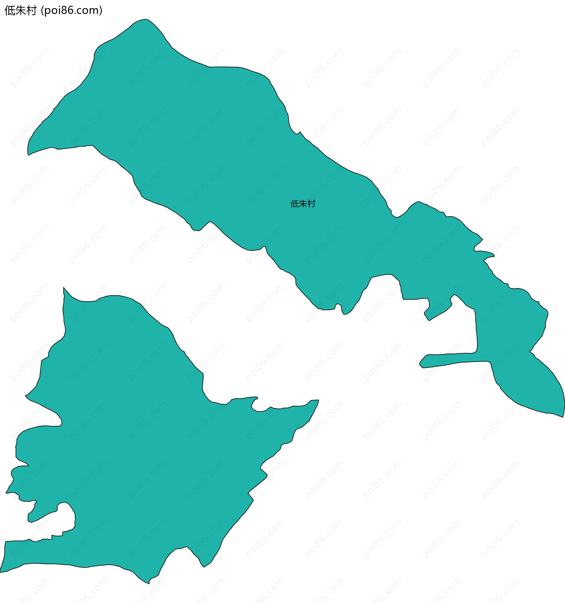 低朱村边界地图