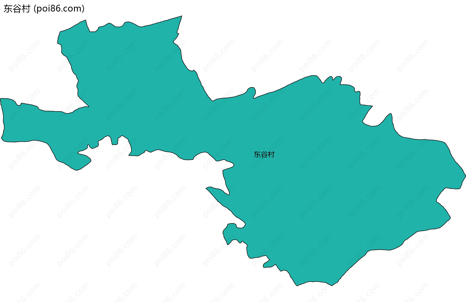 东谷村边界地图