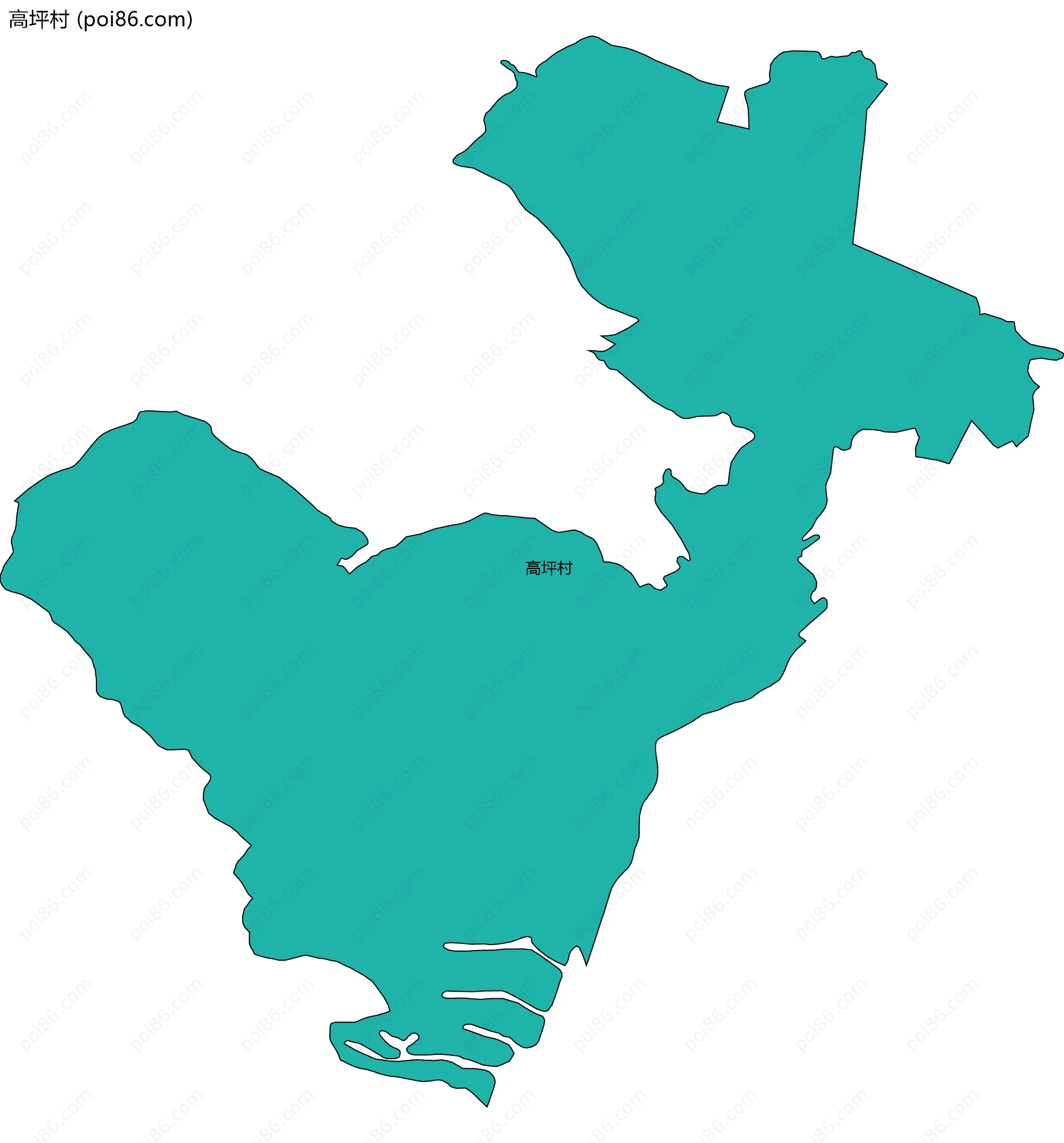 高坪村边界地图