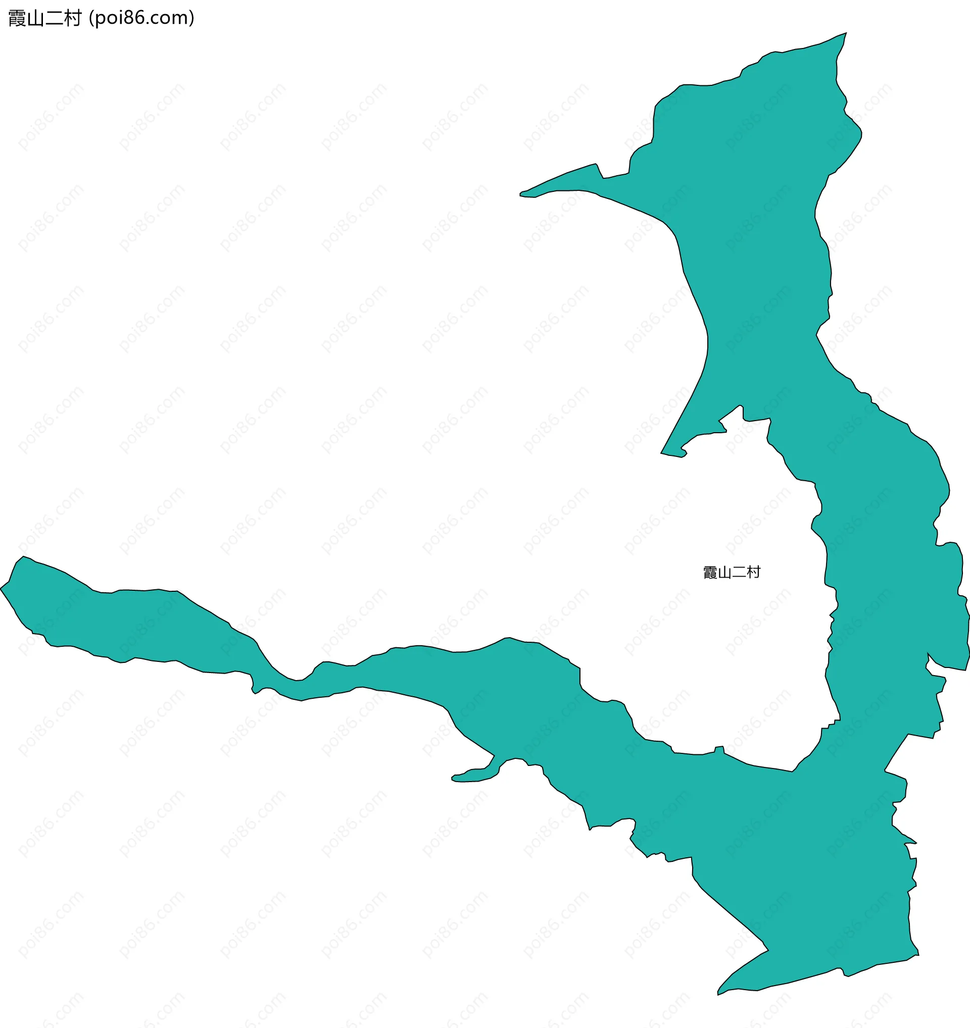 霞山二村边界地图