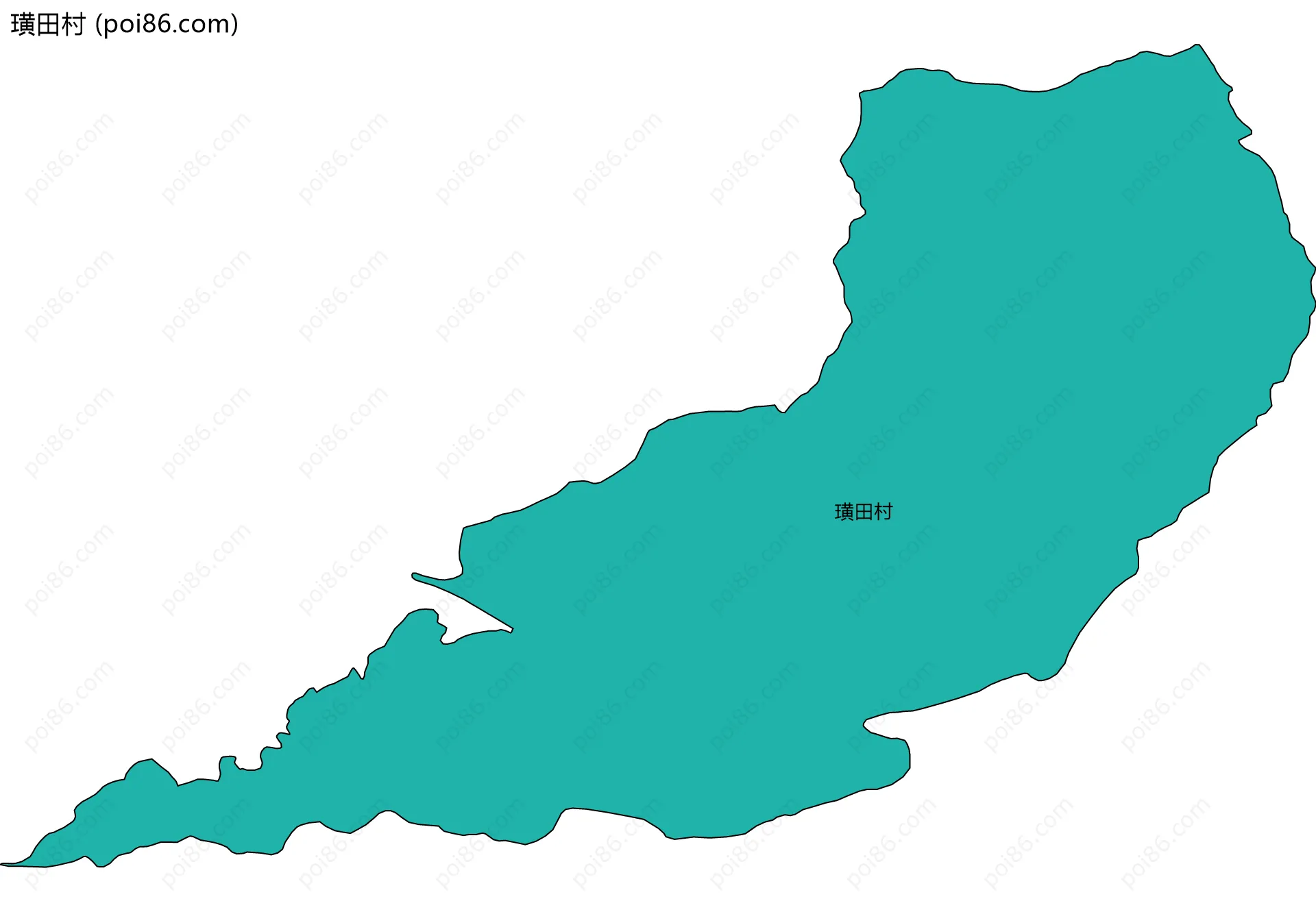 璜田村边界地图