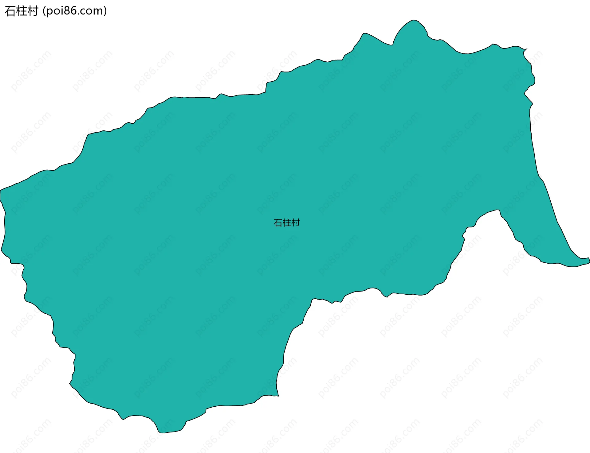 石柱村边界地图