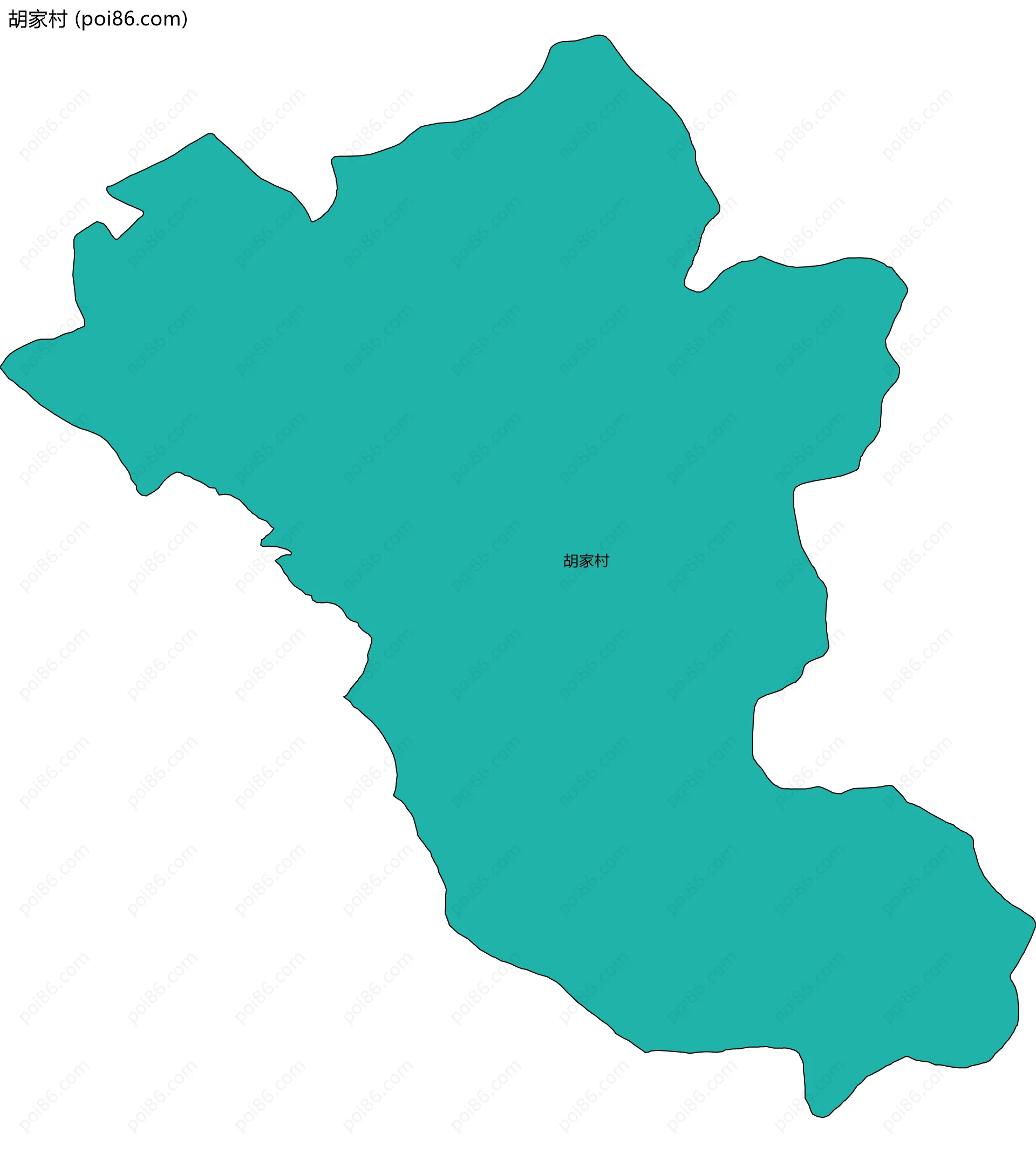 胡家村边界地图