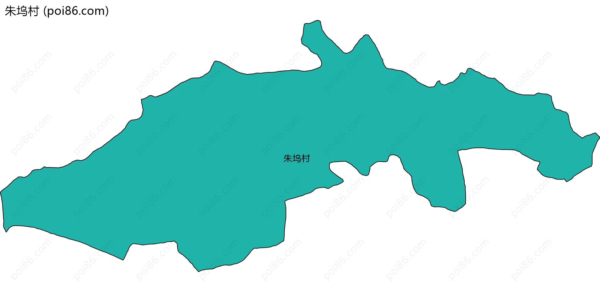 朱坞村边界地图