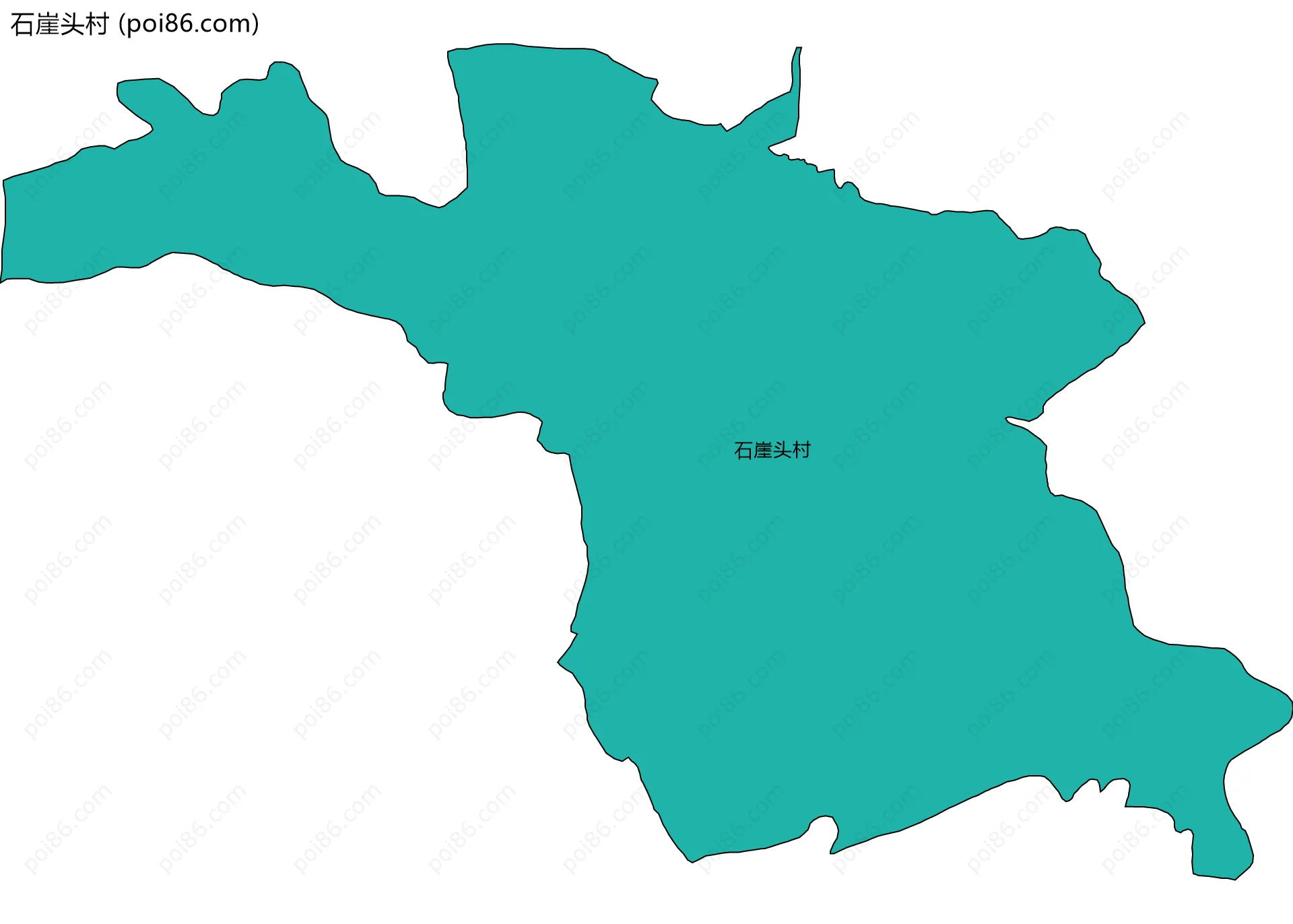 石崖头村边界地图