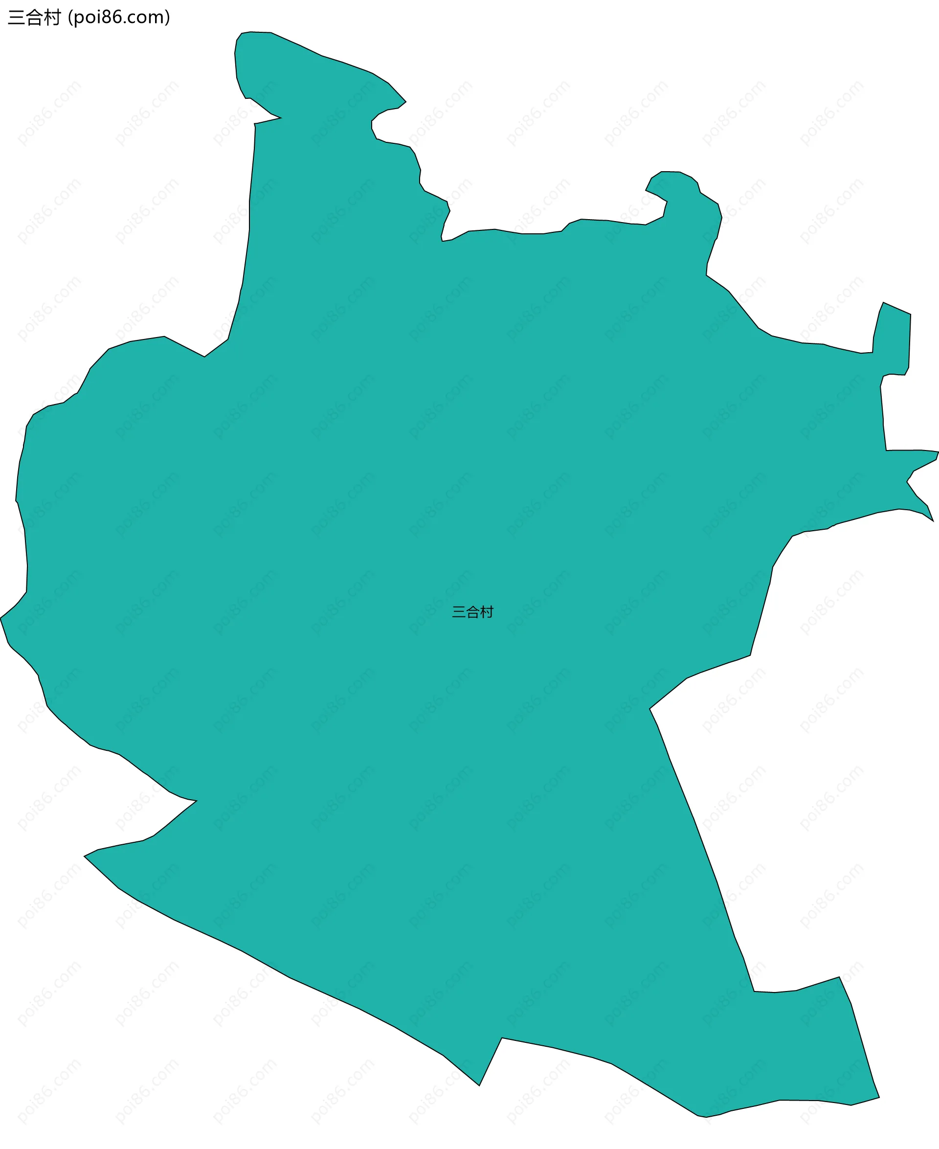 三合村边界地图